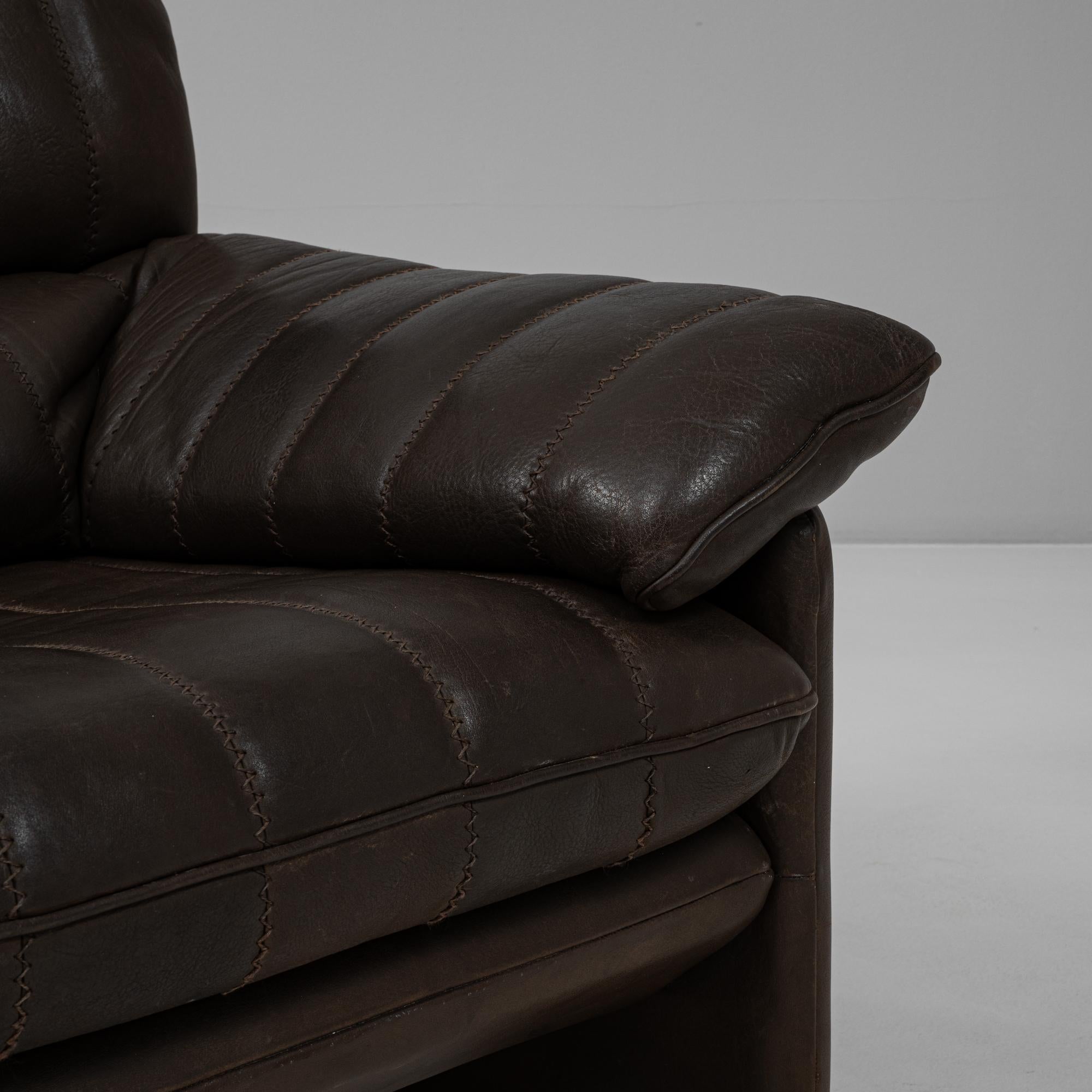 1960s Swiss Leather Sofa Ds 86 By De Sede en vente 7