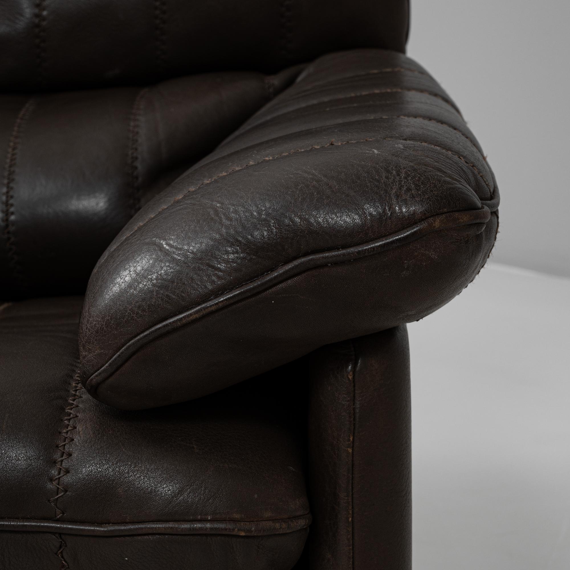 1960s Swiss Leather Sofa Ds 86 By De Sede en vente 8