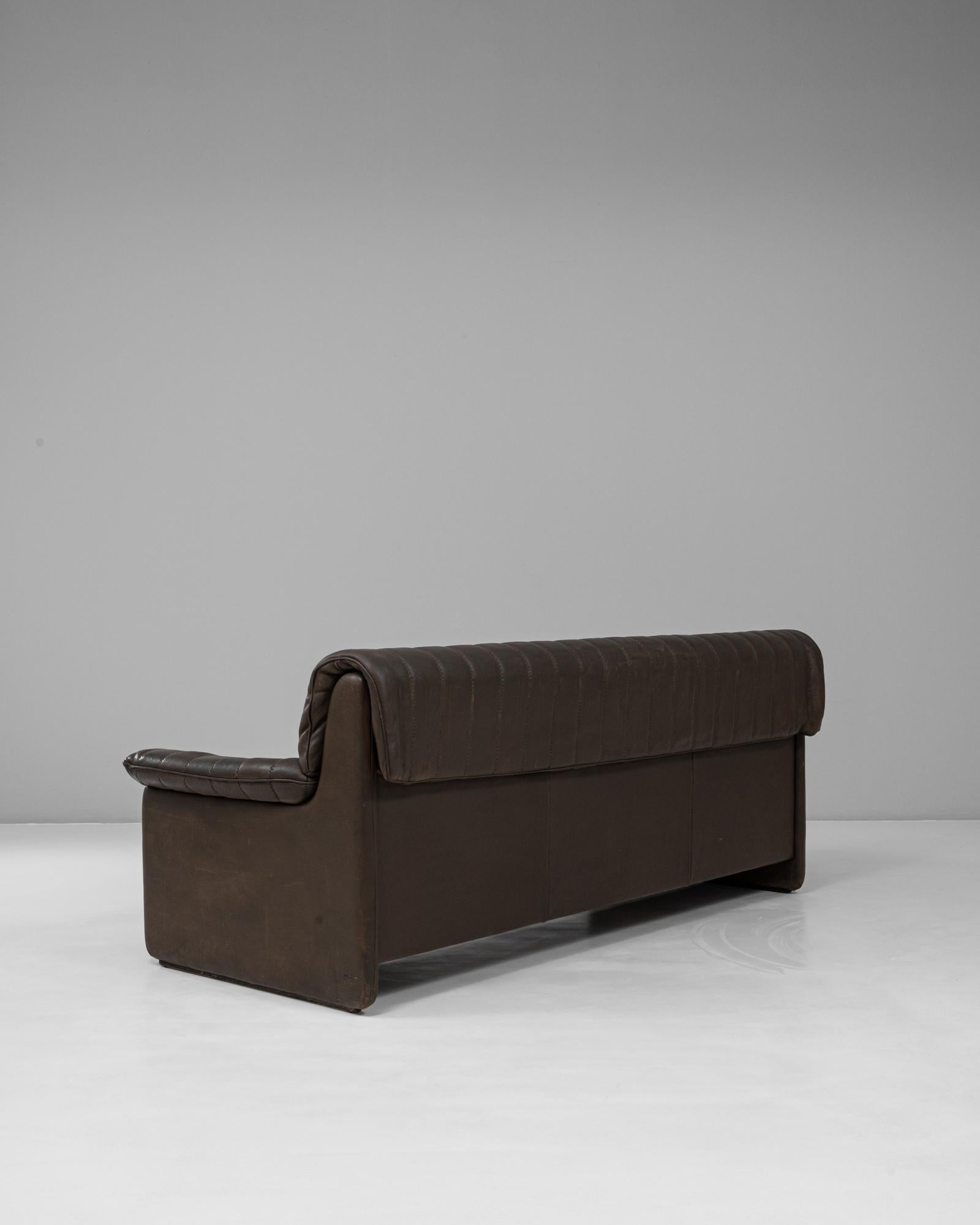 Pelle 1960s Swiss Leather Sofa Ds 86  By De Sede in vendita