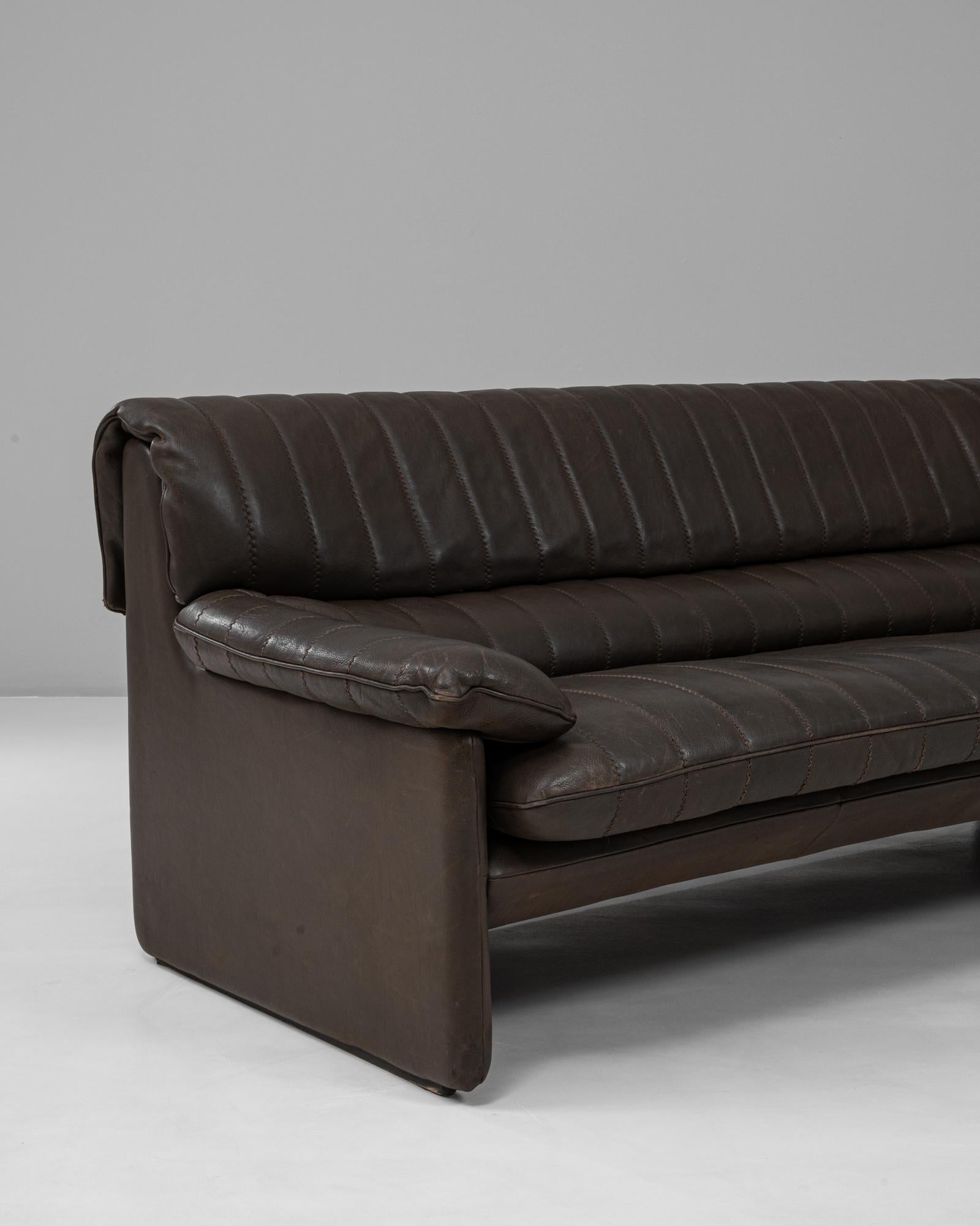 1960s Swiss Leather Sofa Ds 86  By De Sede in vendita 3