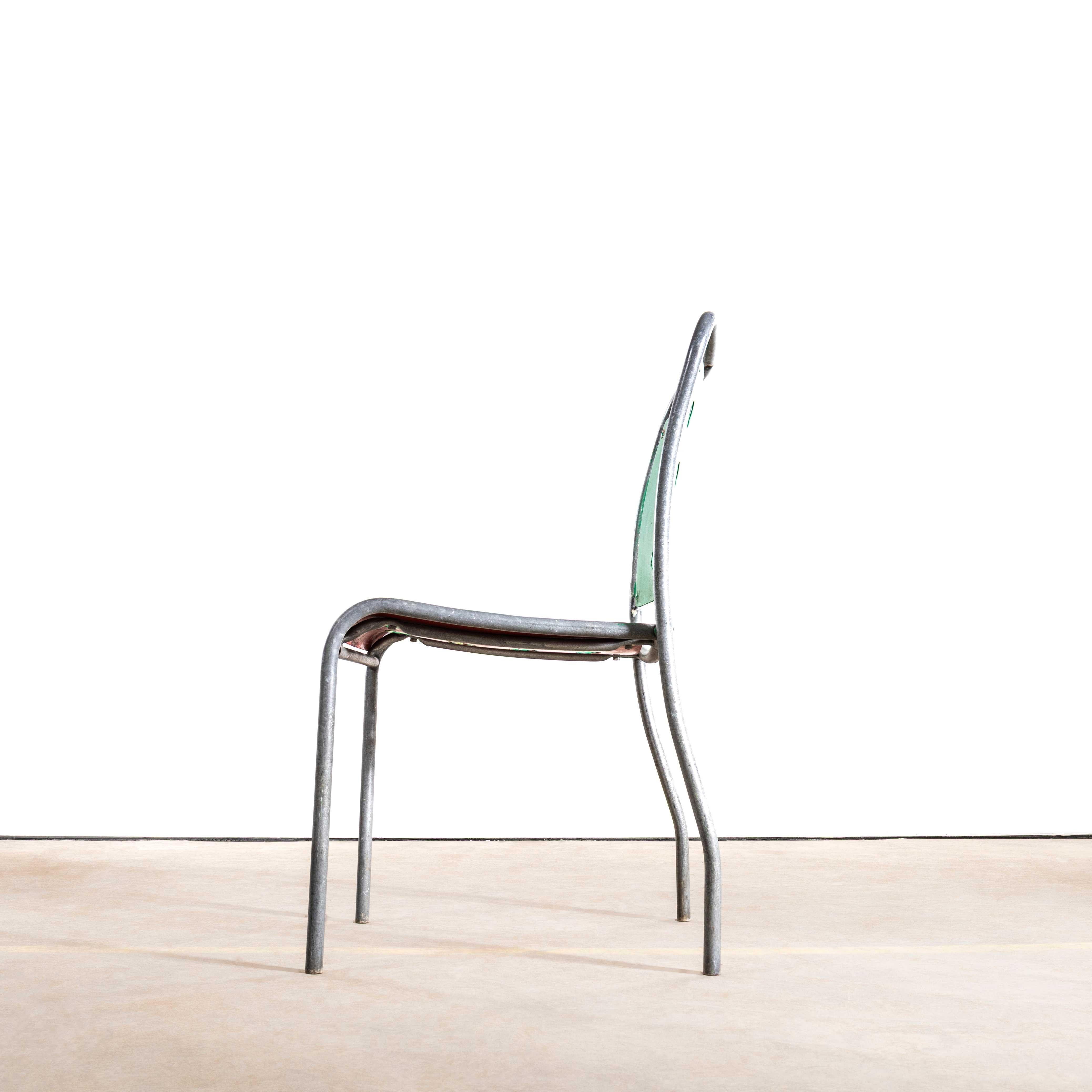 Sillas de jardín suizas de metal de los años 60 Stella By Burri - Juego de seis en venta 1