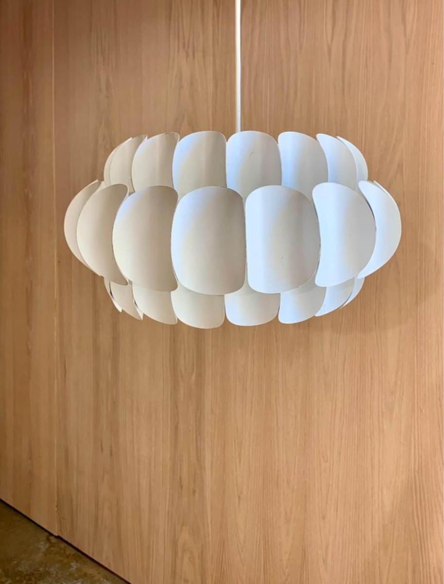 1960s Swiss Metal Pendant Lamp by H Zender for Temde In Excellent Condition For Sale In Victoria, BC