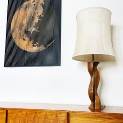 1960’s Swiss Teak & Brass Table Lamp