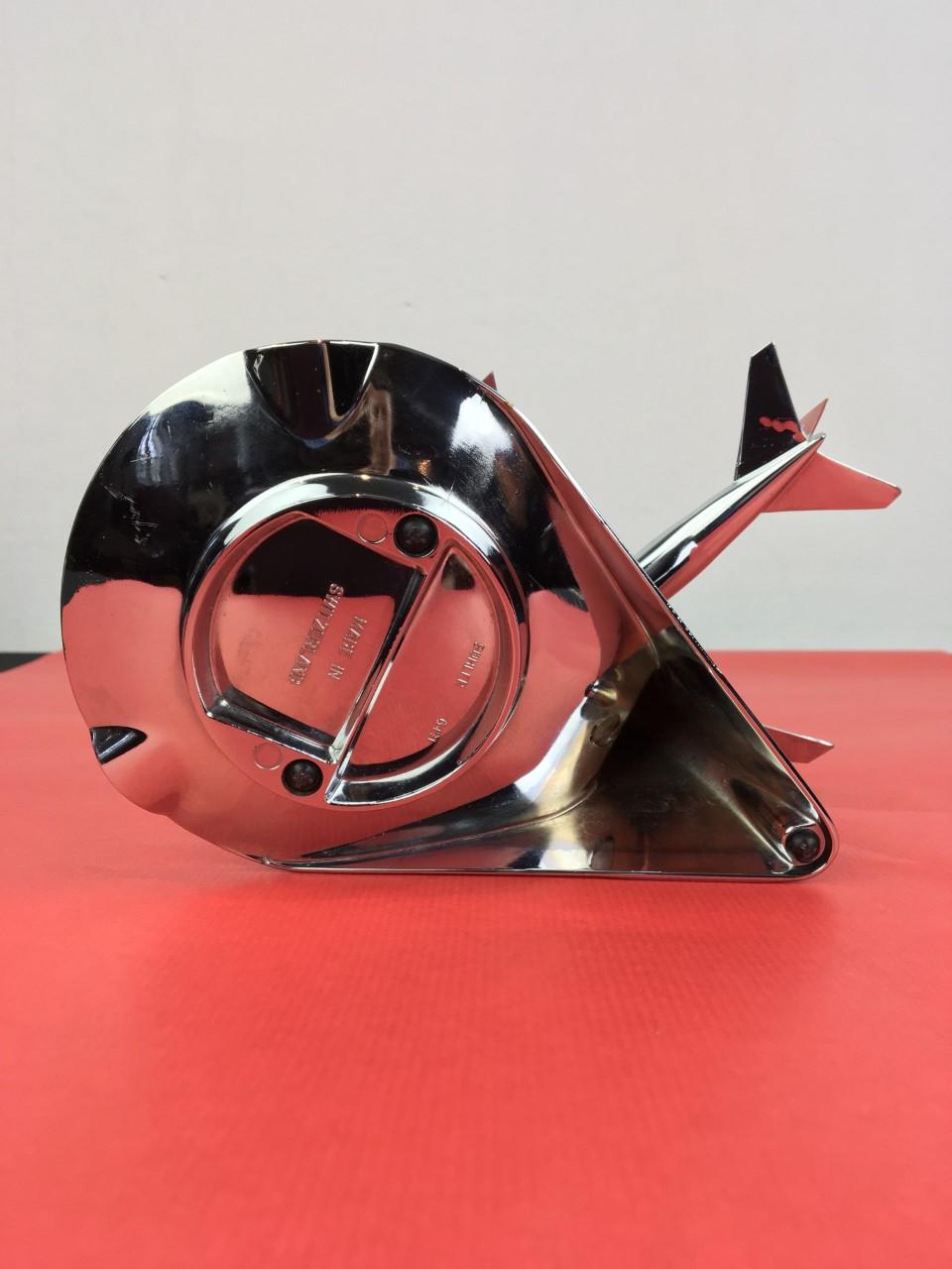 1960s Swissair Chrome Ashtray, Buhler 6491 9