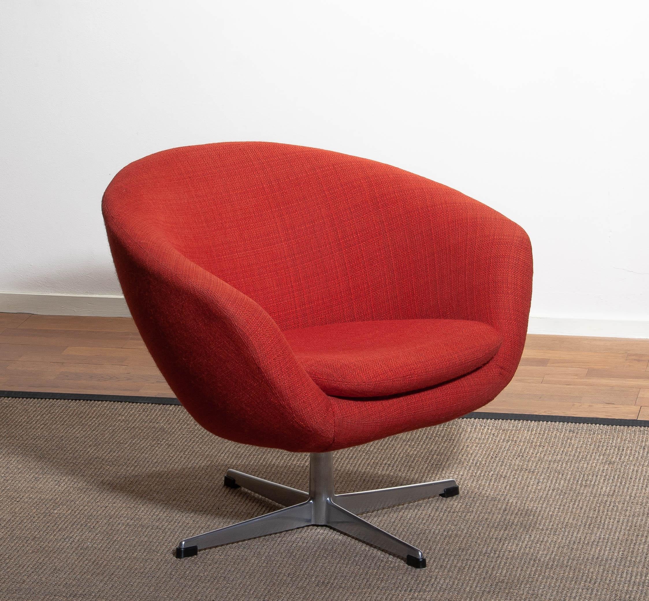 Mid-Century Modern 1960s, Swivel Lounge Chair by Carl Eric Klote for Overman, Denmark