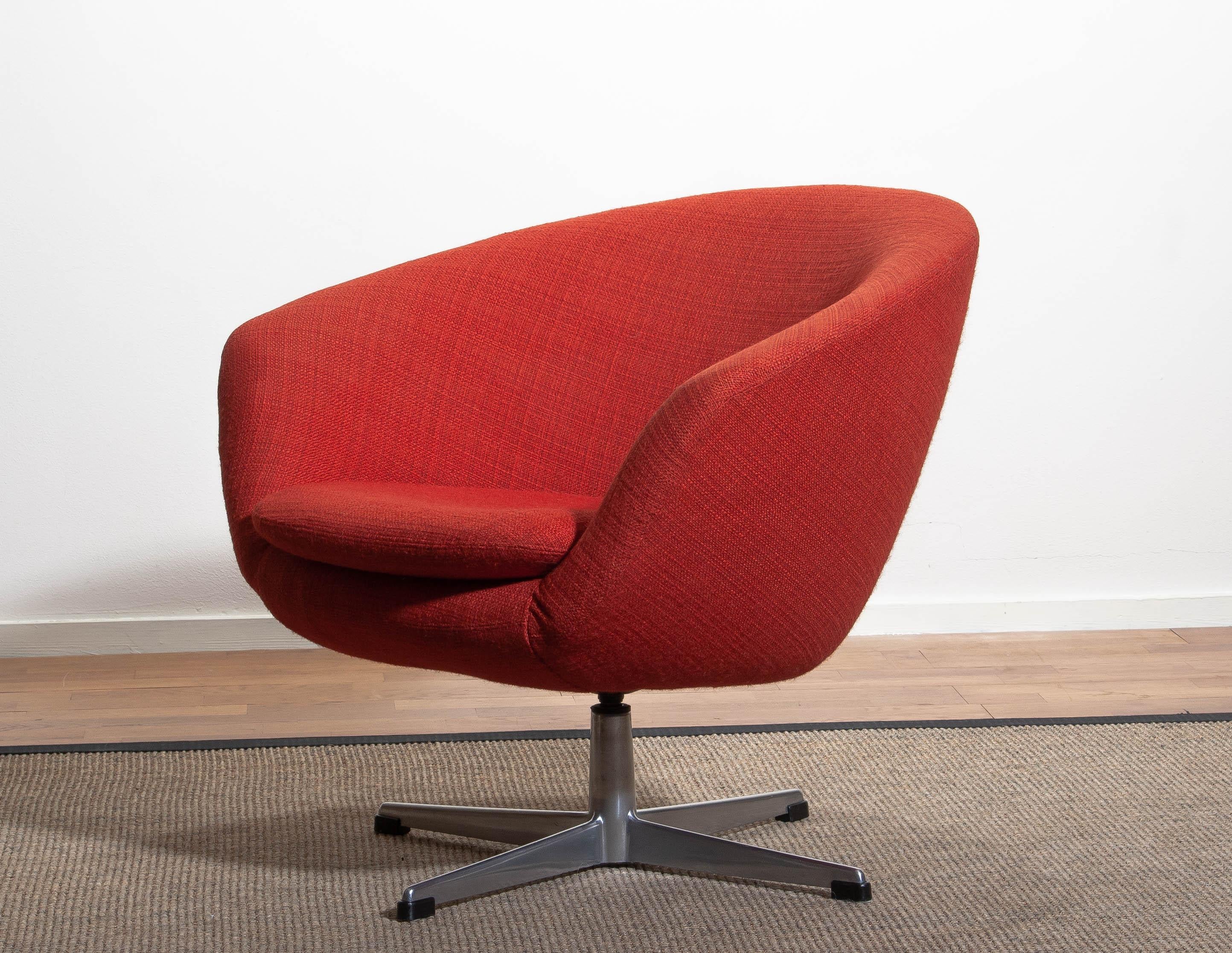 Danish 1960s, Swivel Lounge Chair by Carl Eric Klote for Overman, Denmark