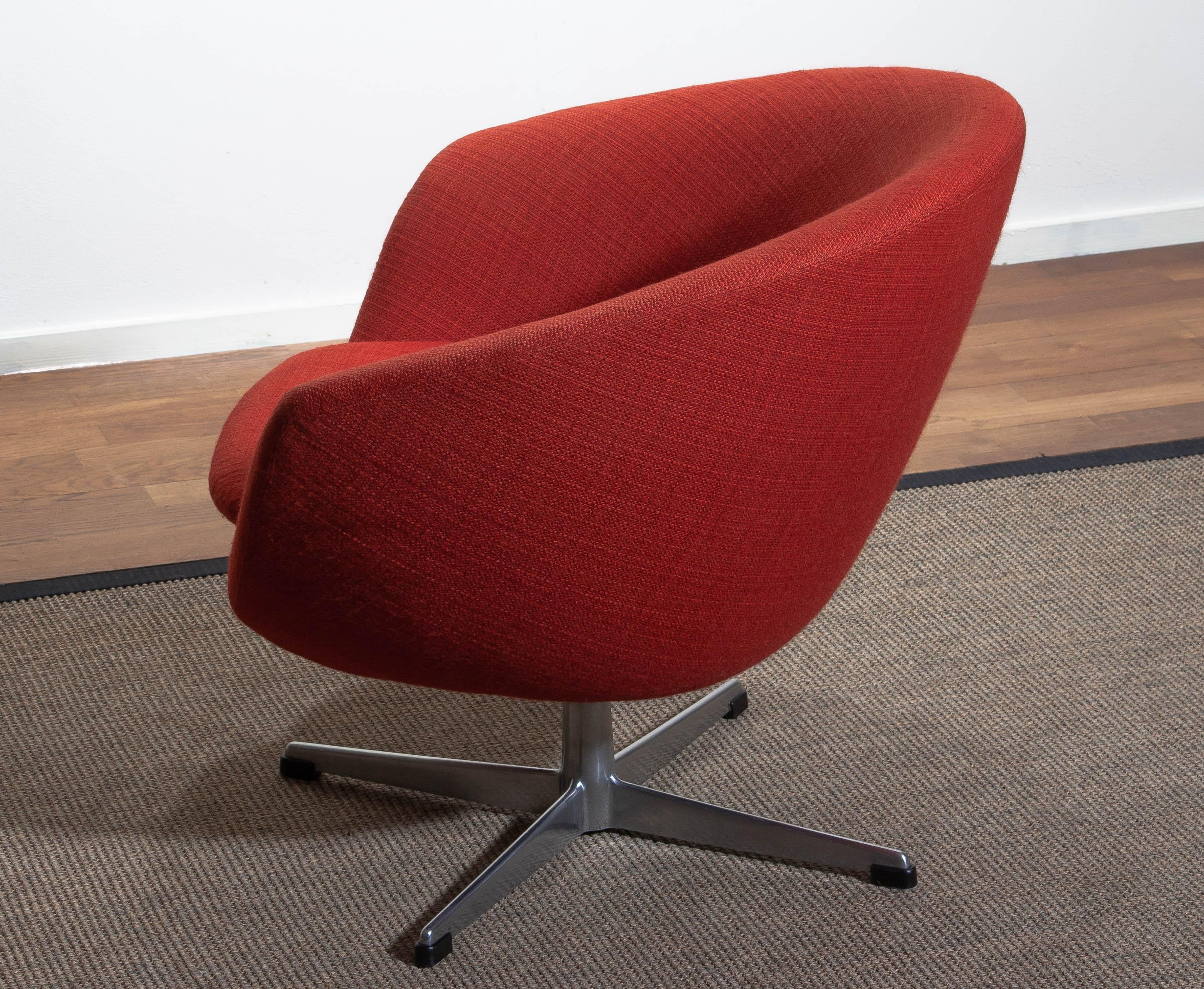 Aluminum 1960s, Swivel Lounge Chair by Carl Eric Klote for Overman, Denmark