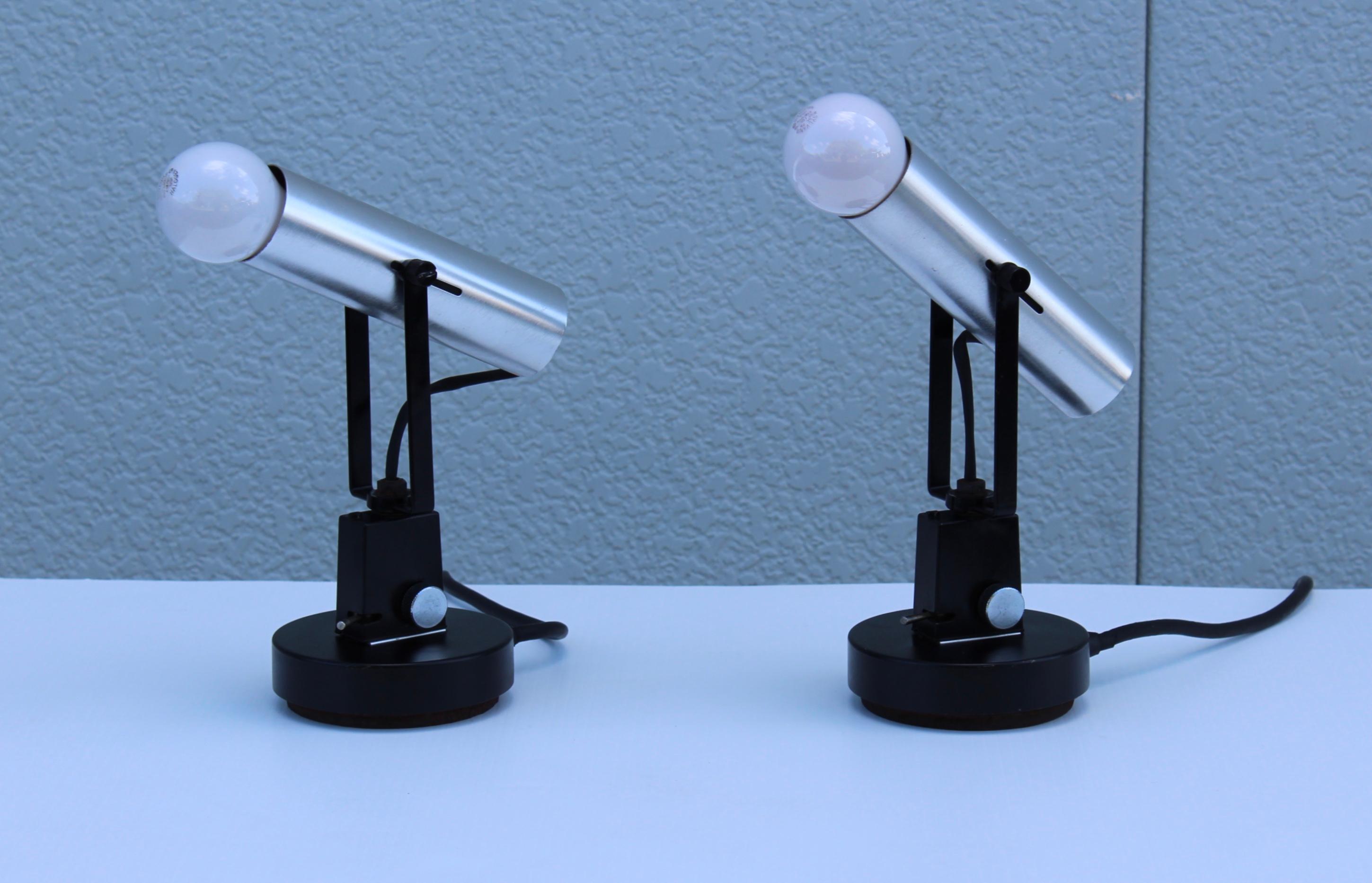 Mid-Century Modern Lampes de table pivotantes des années 1960 par Lightolier en vente