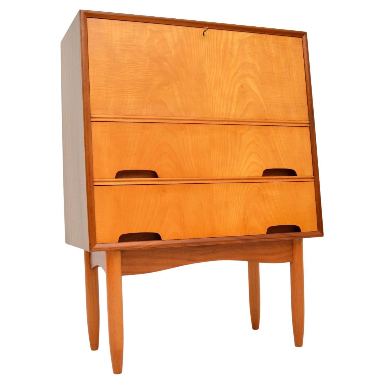 1960's Sycamore & Walnut Bureau by Peter Hayward for Vanson