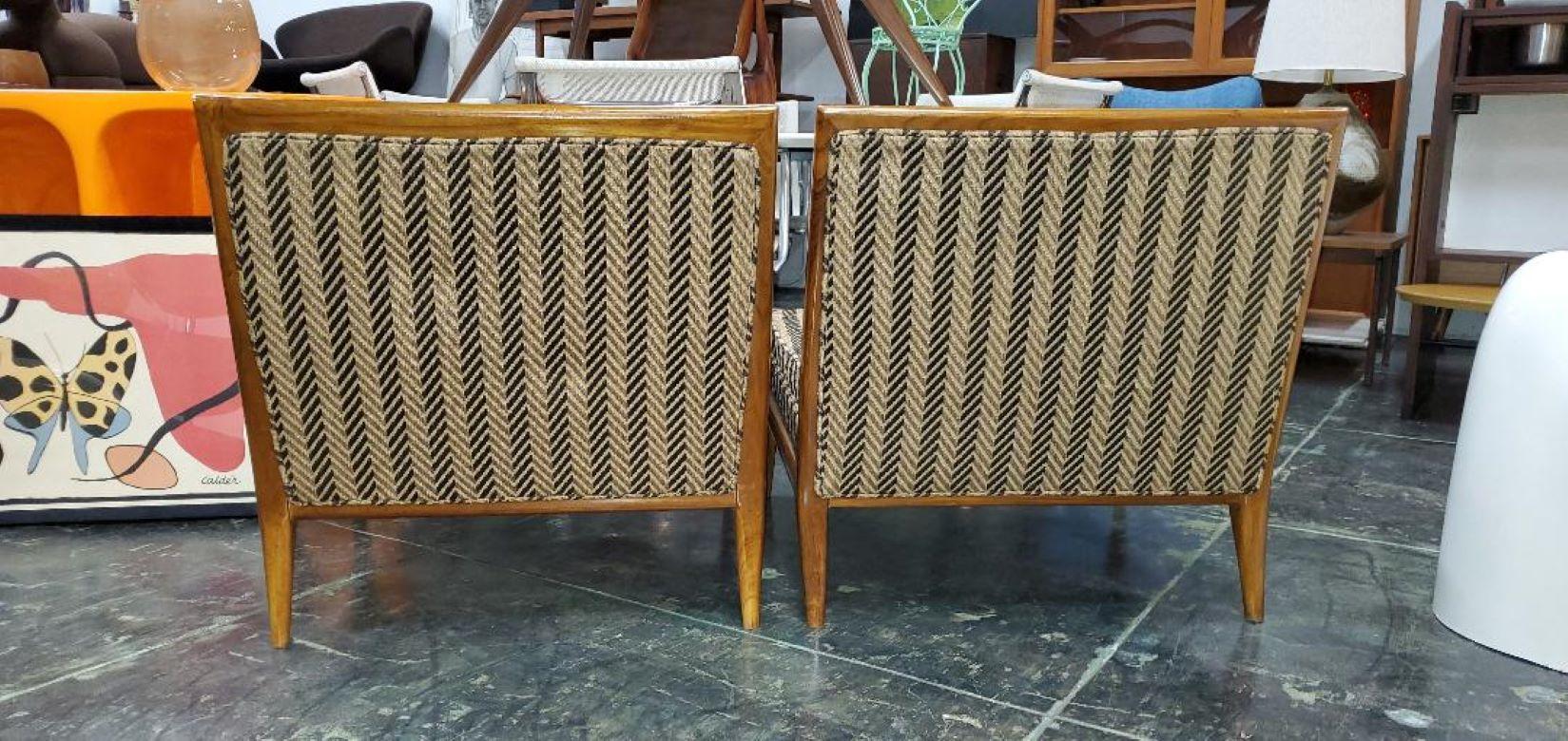 1960s T. H. Robsjohn Gibbings Slipper Chairs or Low Chairs, a Pair 2