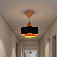 1960s T. Røste & Co. Pendant Lampe, Scandinavian Design Light, Norway