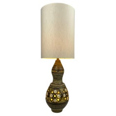 1960s Table Lamp by Georges Pelletier in Hand-Painted Clay