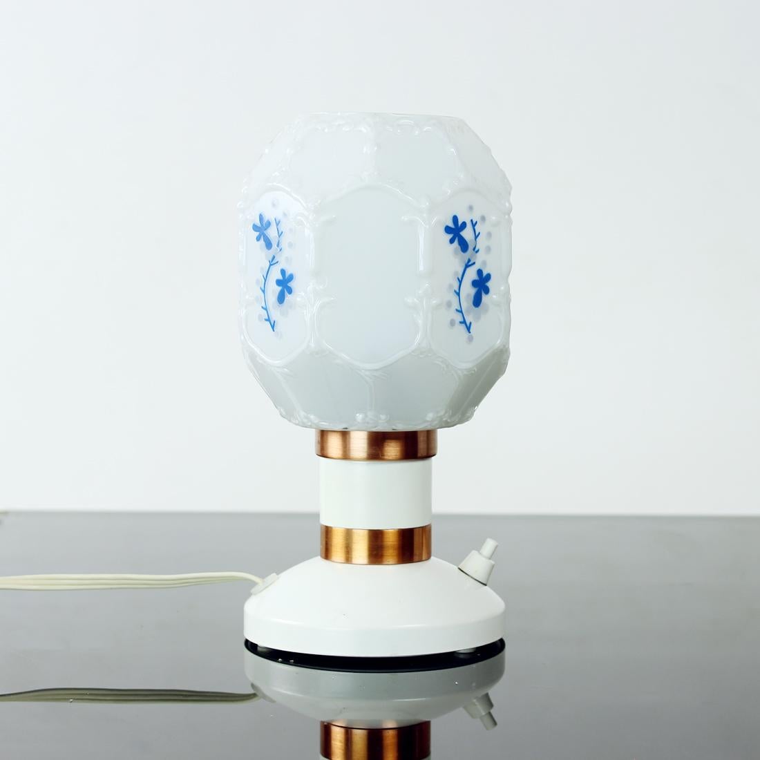 Lámpara de sobremesa de los años 60 de Opaline By Drukov en venta 1