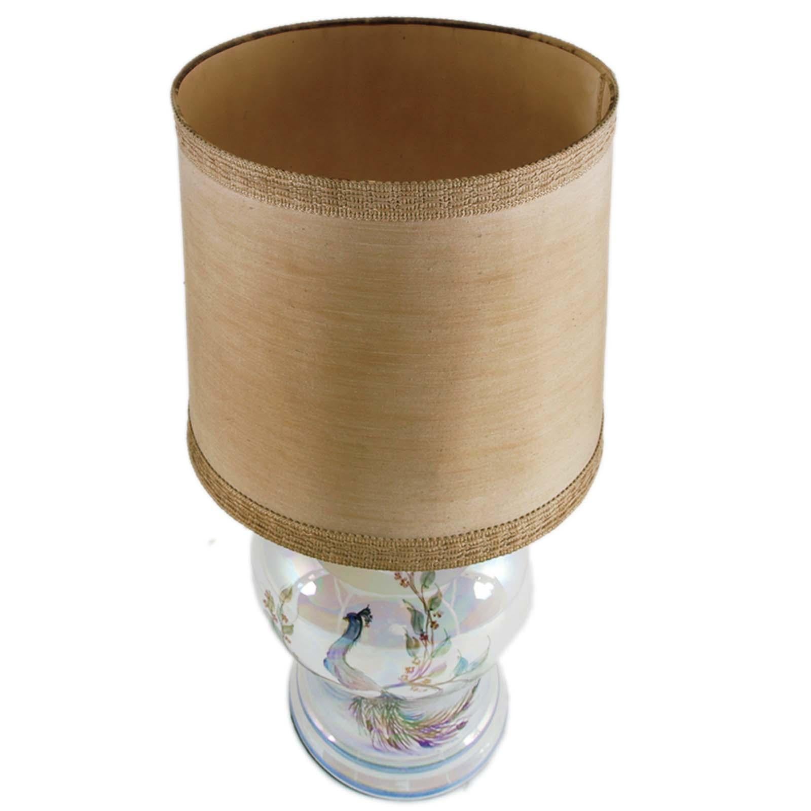 20ième siècle Lampe de bureau Tommaso Barbi des années 1960, en céramique émaillée et reflets de nacre en vente