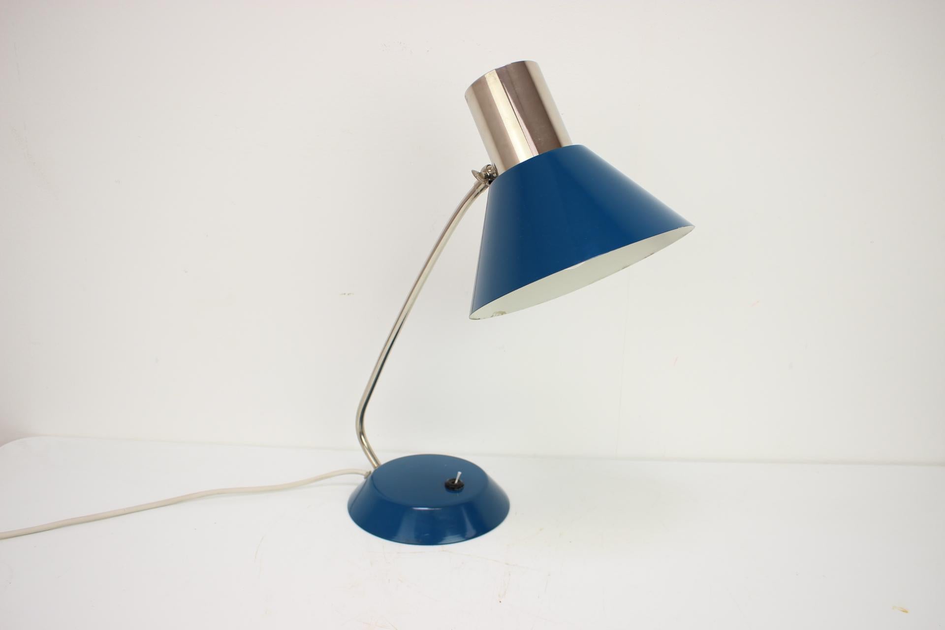 Metal 1960's Table Lamp, Czechoslovakia For Sale