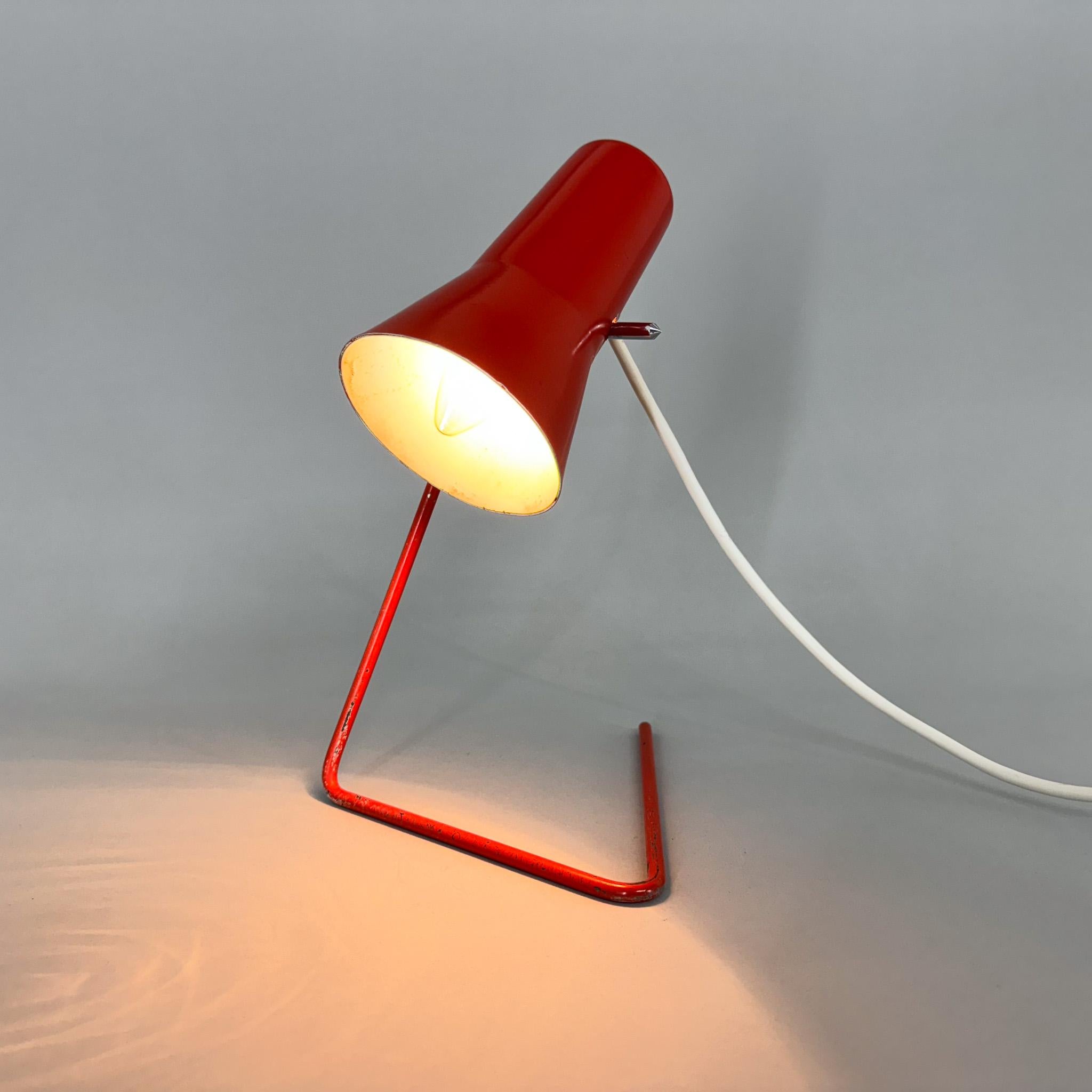 Mid-Century Modern 1960s Table Lamp Designed by Josef Hurka for Drupol, Czechoslovakia For Sale