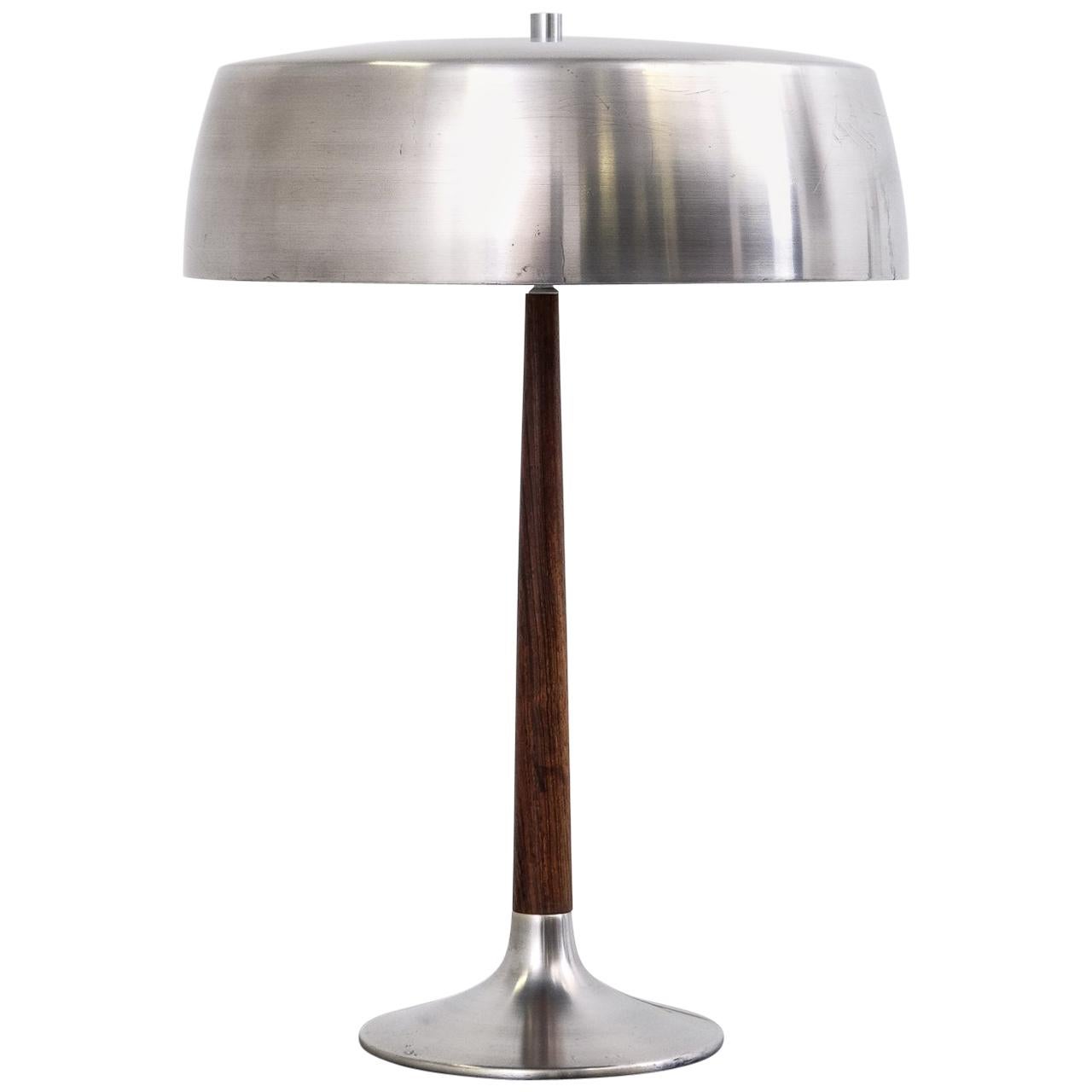 1960s Table Lamp in Rosewood and Aluminium by Svend Aage Holm Sørensen