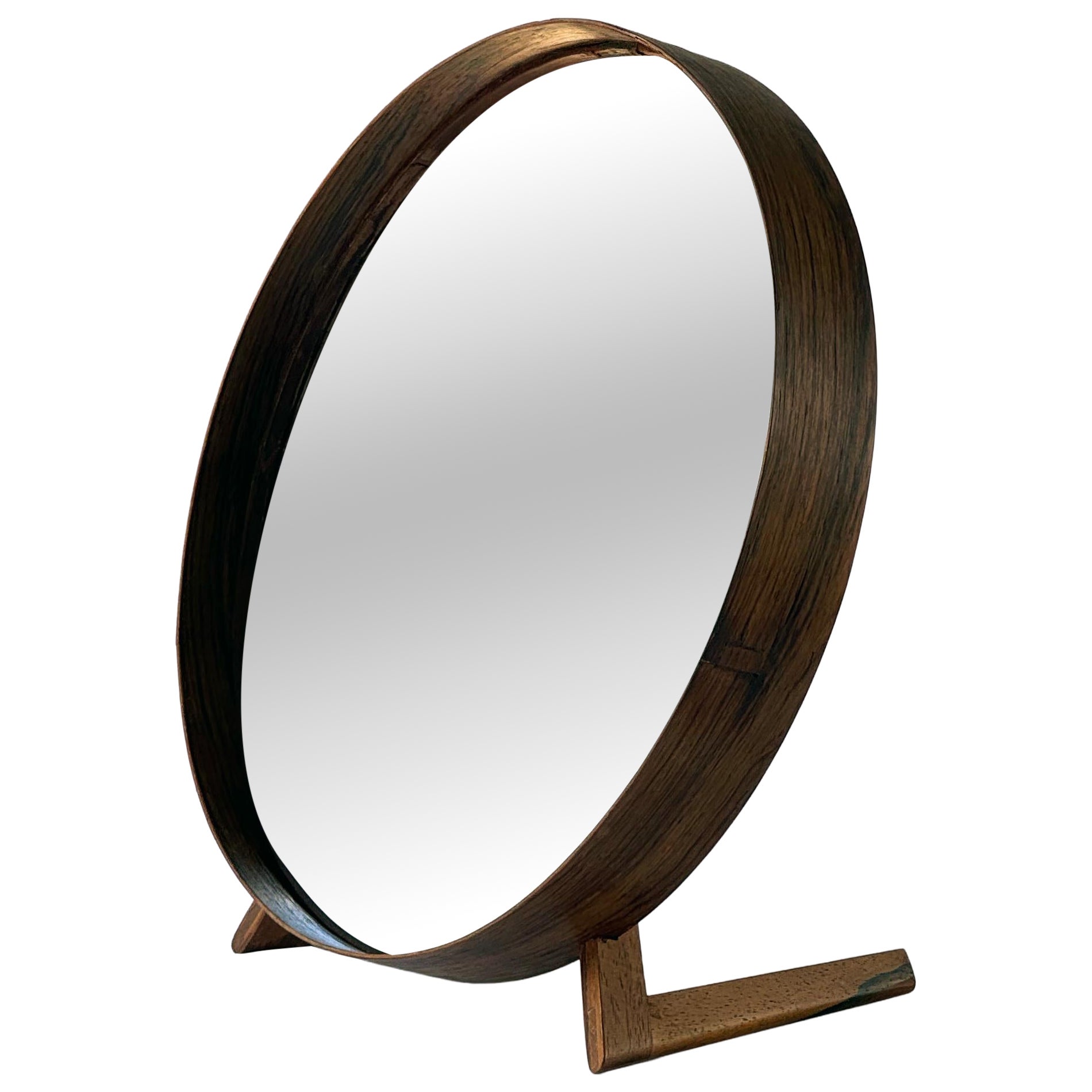 1960s Table Mirror Attributed to Nils Troed for Glasmäster in rosewood