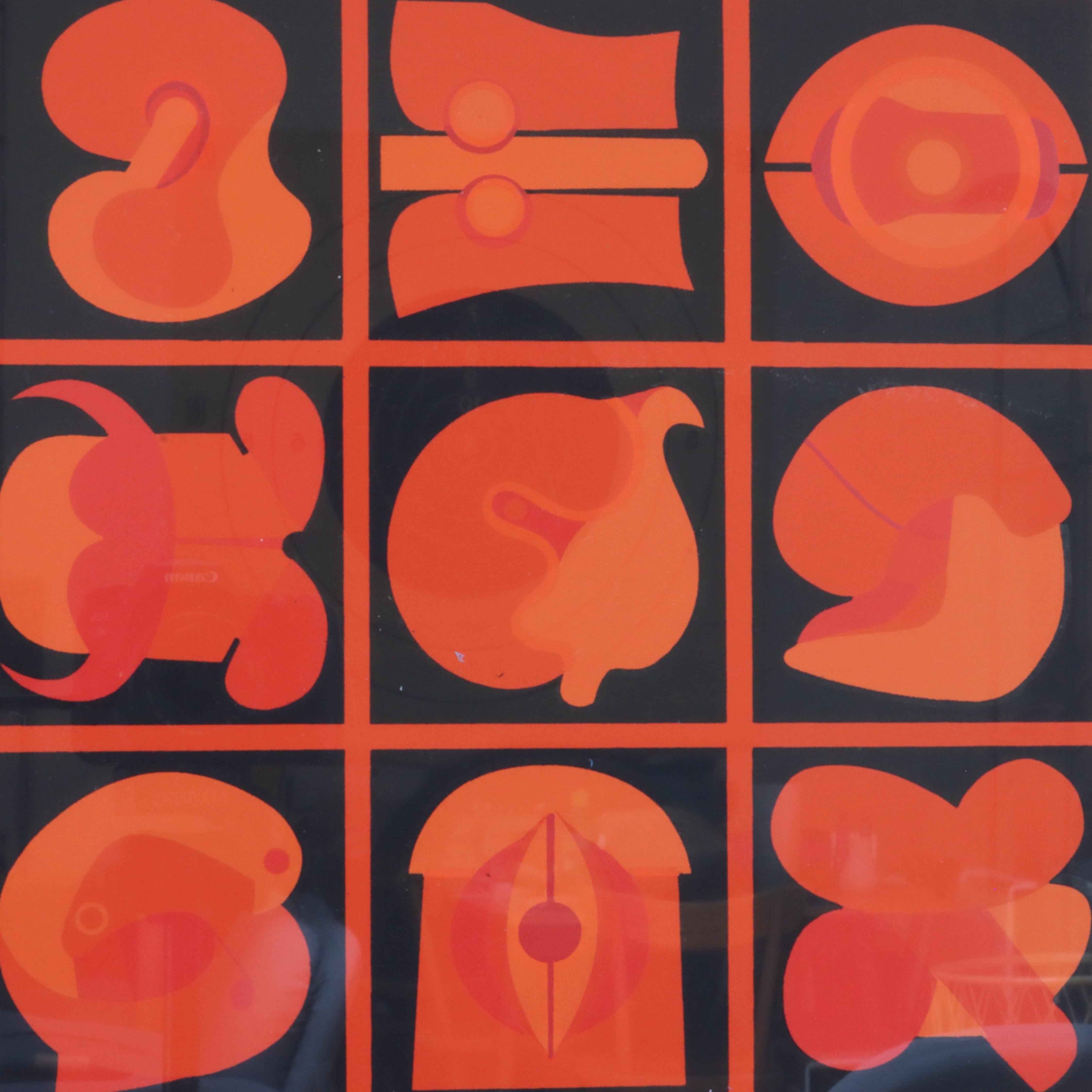 1960er Takeshi Kawashima „No. 68“ Paraventdruck im Zustand „Gut“ im Angebot in Oakland, CA