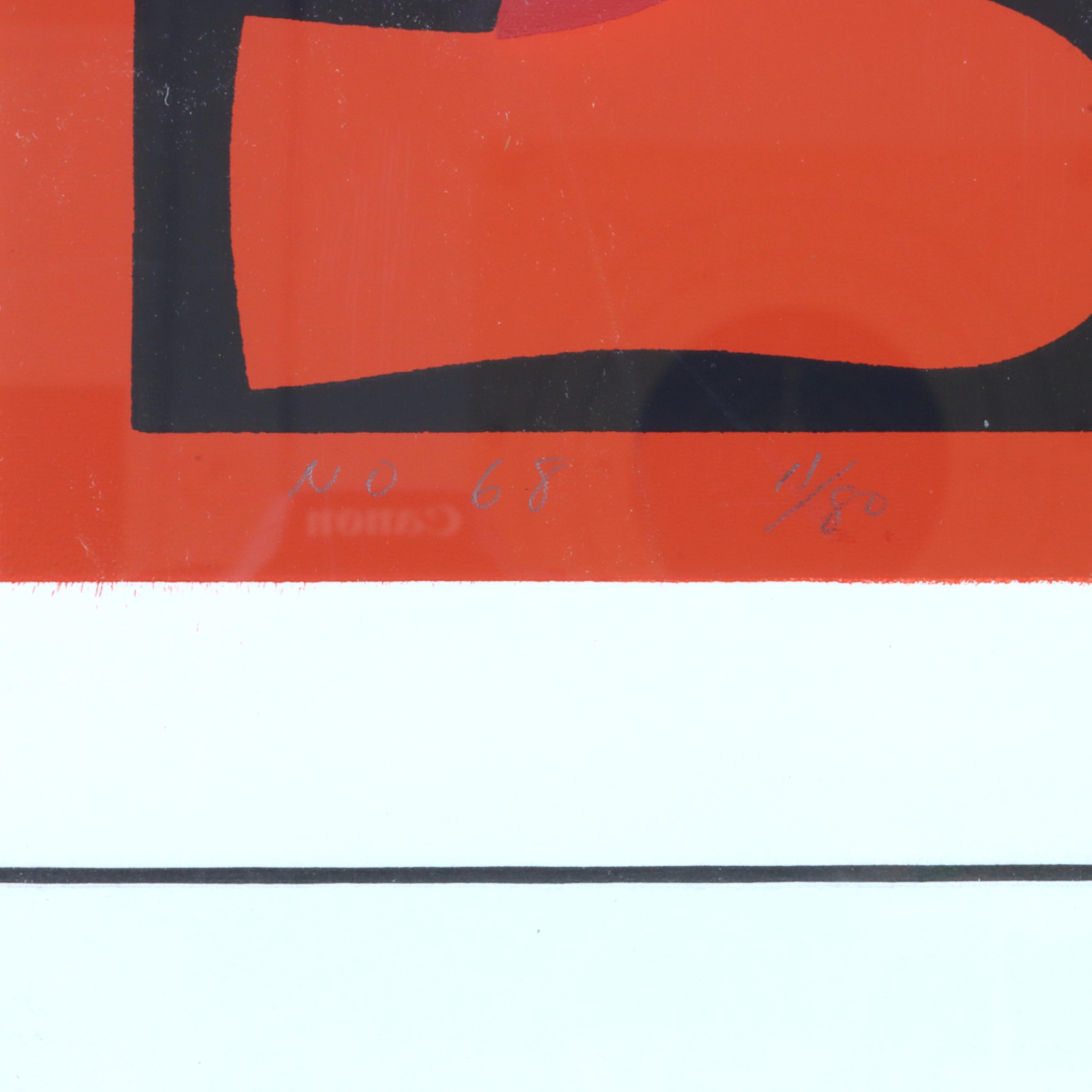 1960er Takeshi Kawashima „No. 68“ Paraventdruck im Angebot 2