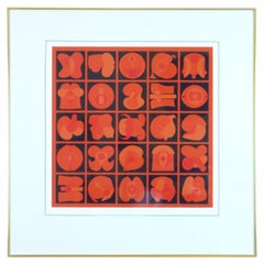 1960s Takeshi Kawashima "No. 68" Screen Print