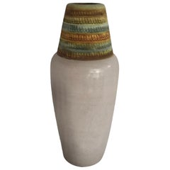 1960s Tall Alvino Bagni Italian Modern Ceramic Vase for Bitossi