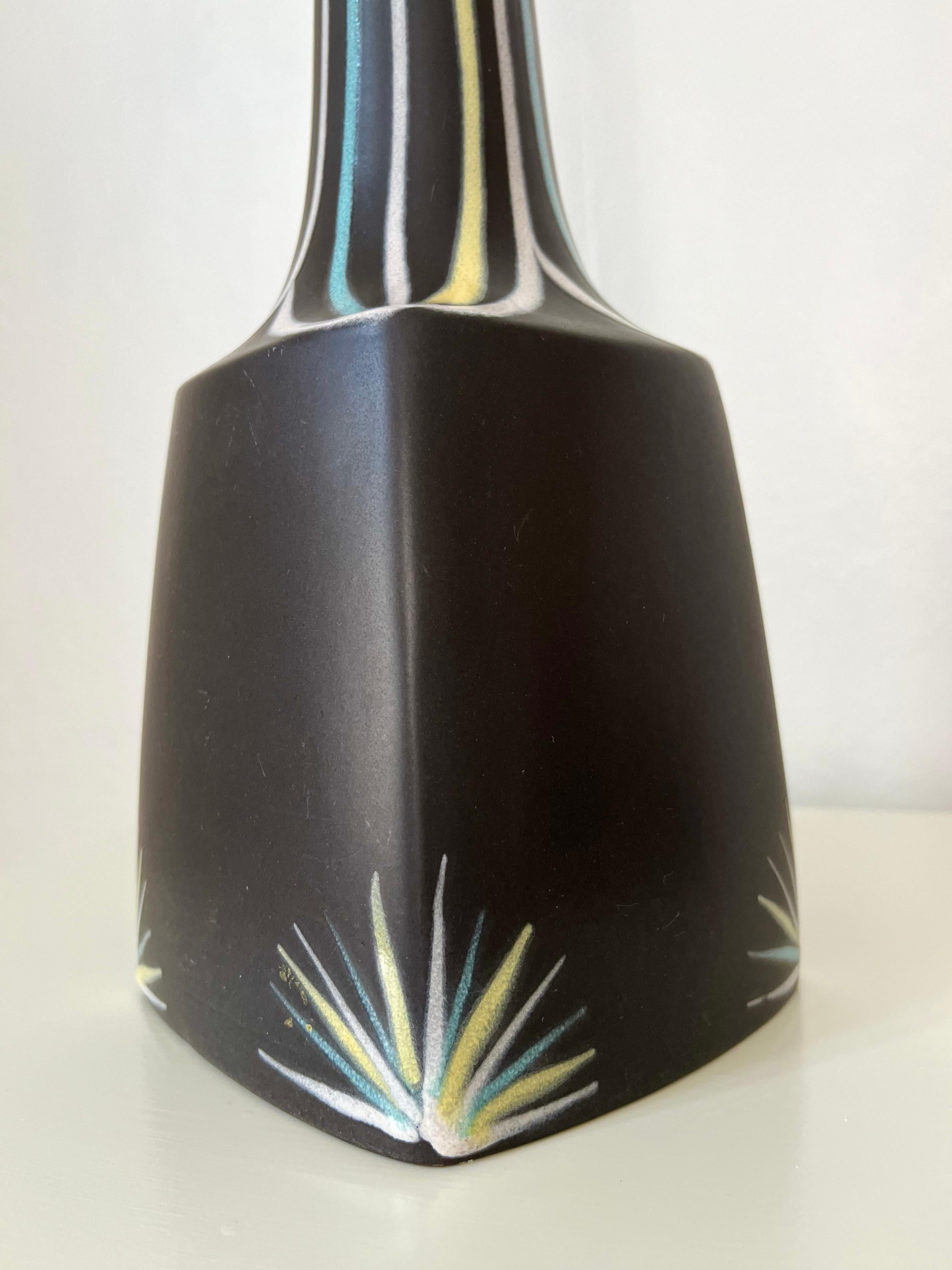 1960s tall Danish ceramics table lamp by Svend Aage Holm-Sørensen for Søholm For Sale 1