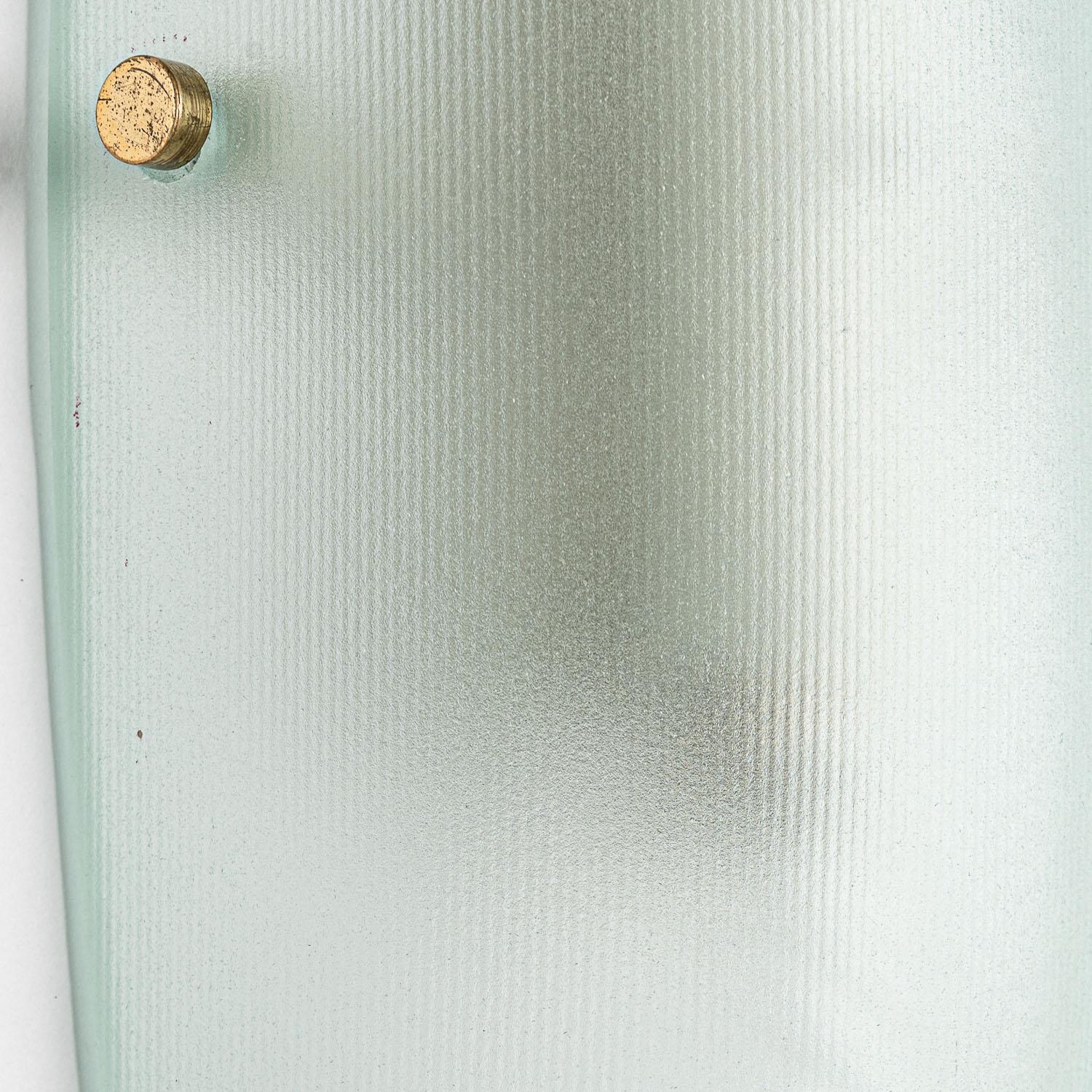 Lámpara alta de cristal y latón de los años 60 de Max Ingrand para Fontana Arte Vidrio en venta