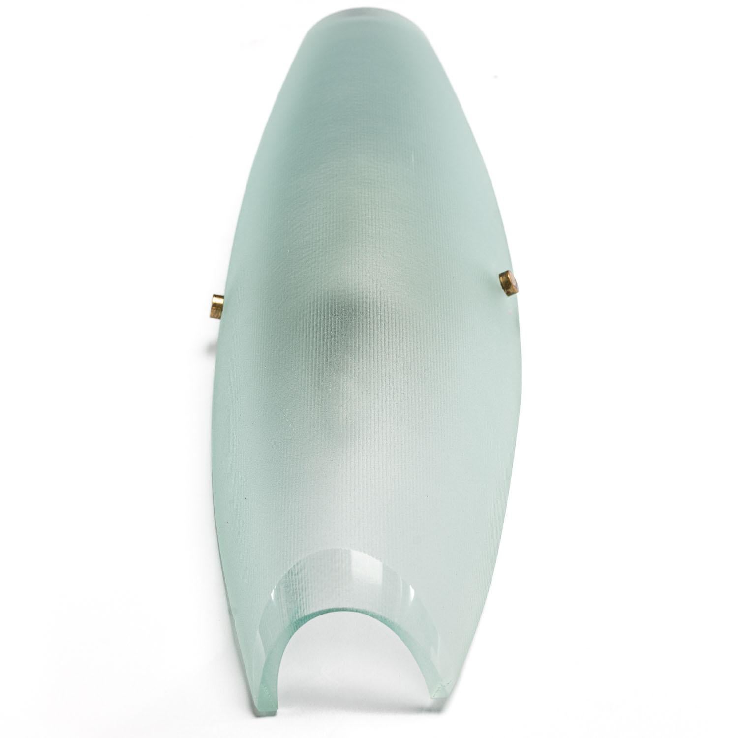 Lámpara alta de cristal y latón de los años 60 de Max Ingrand para Fontana Arte en venta 2