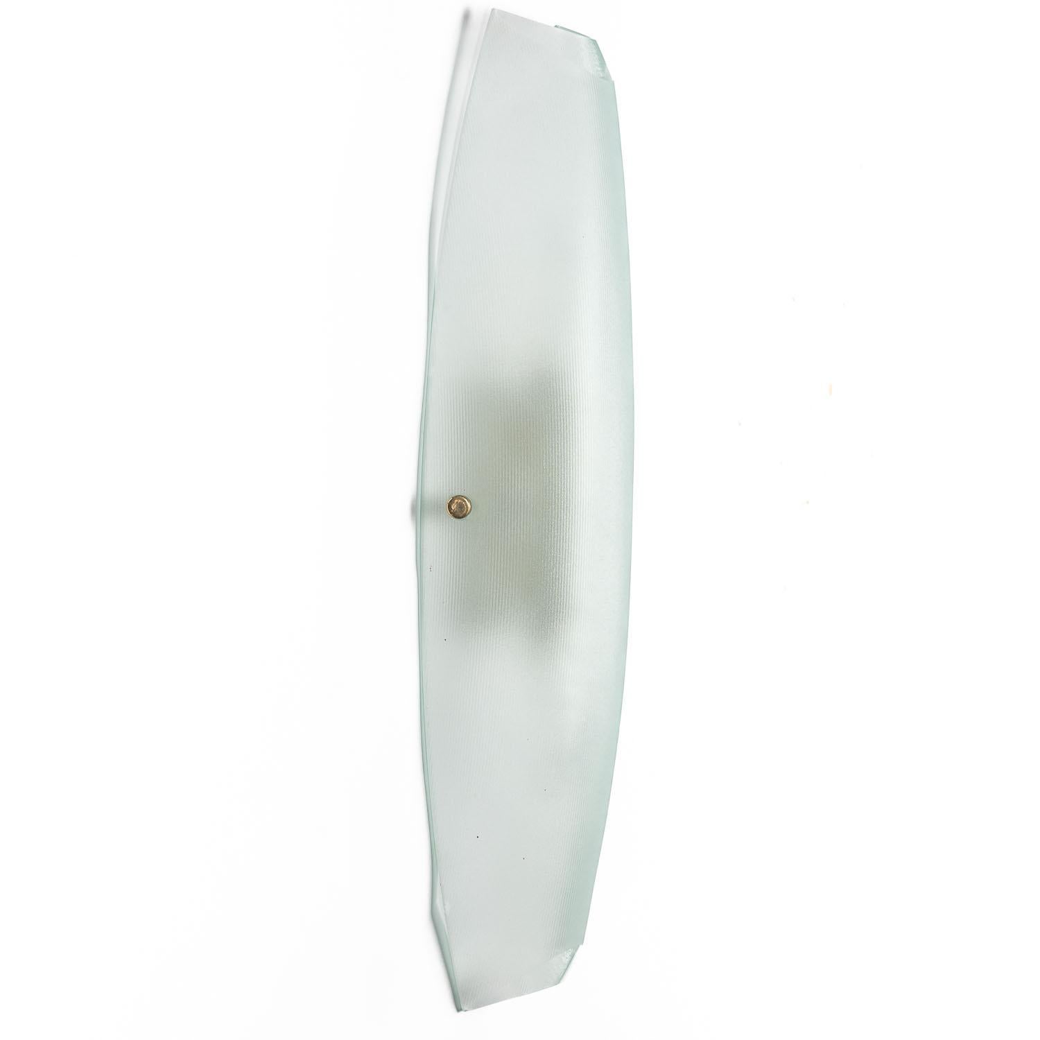 Lámpara alta de cristal y latón de los años 60 de Max Ingrand para Fontana Arte en venta 3
