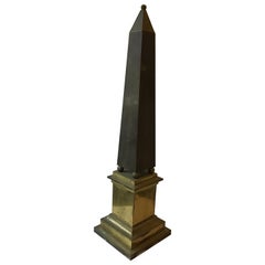 1960s Tall Italian Brass Obelisk