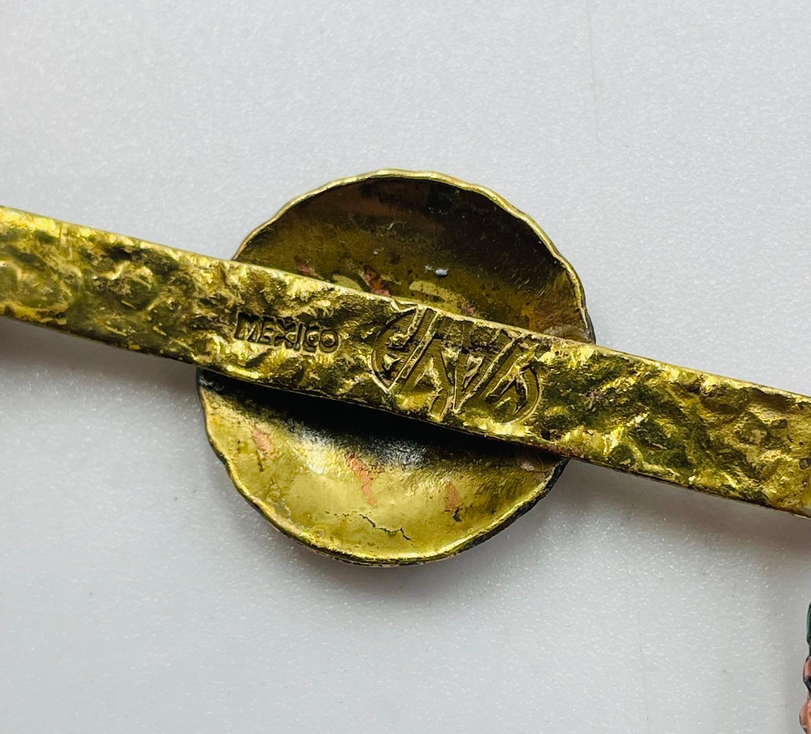 1960s Taller Maya Mixed Metal Modernist Necklace, Mexico For Sale 7