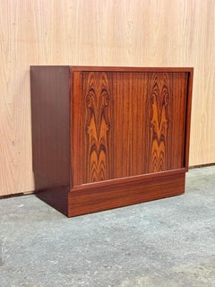 1960s Tambour door Cabinet by Poul Hundevad for Hundevad and Co