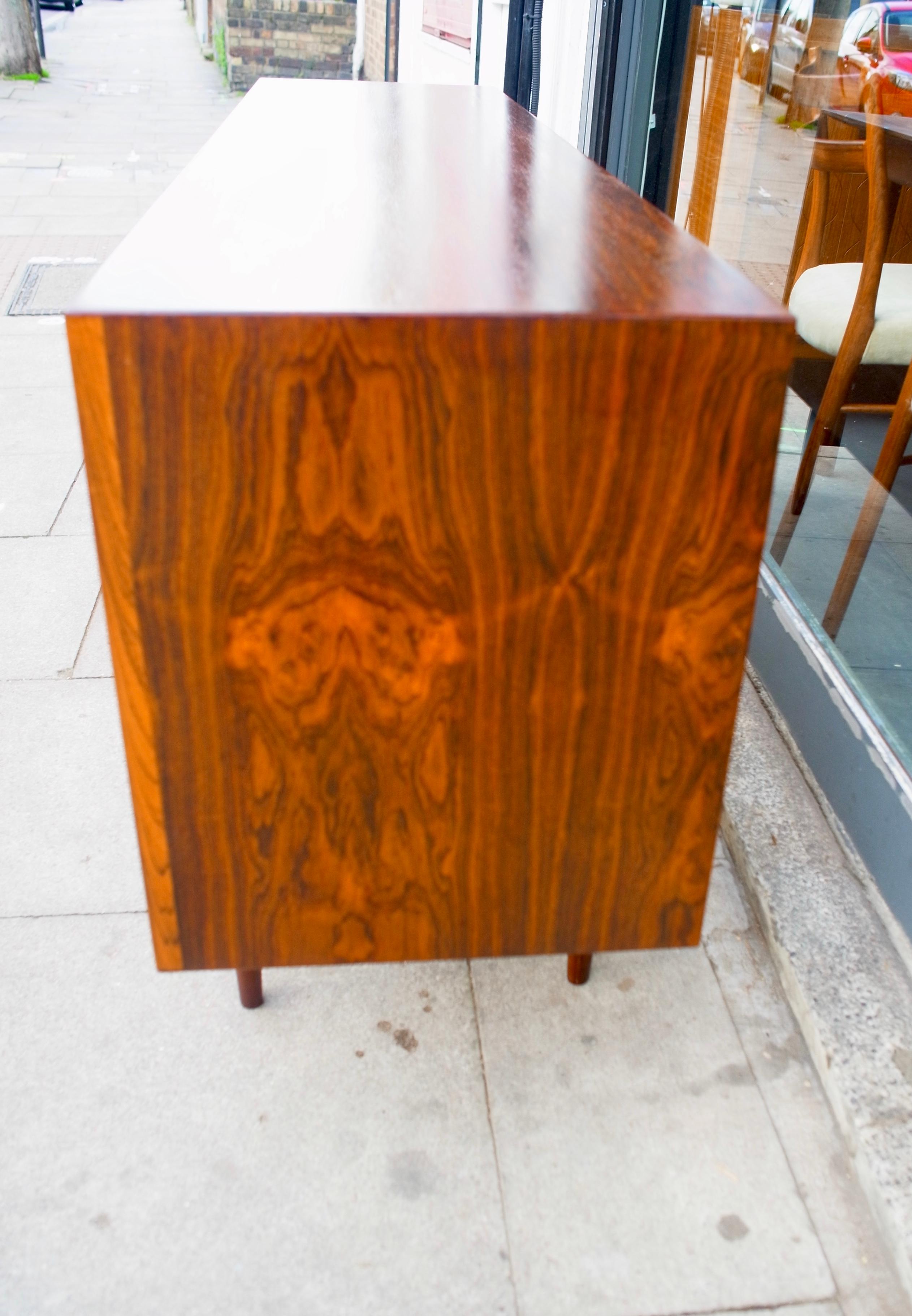 1960s Tambour Fronted Rosewood Sideboard by Arne Vodder for Sibast For Sale 4