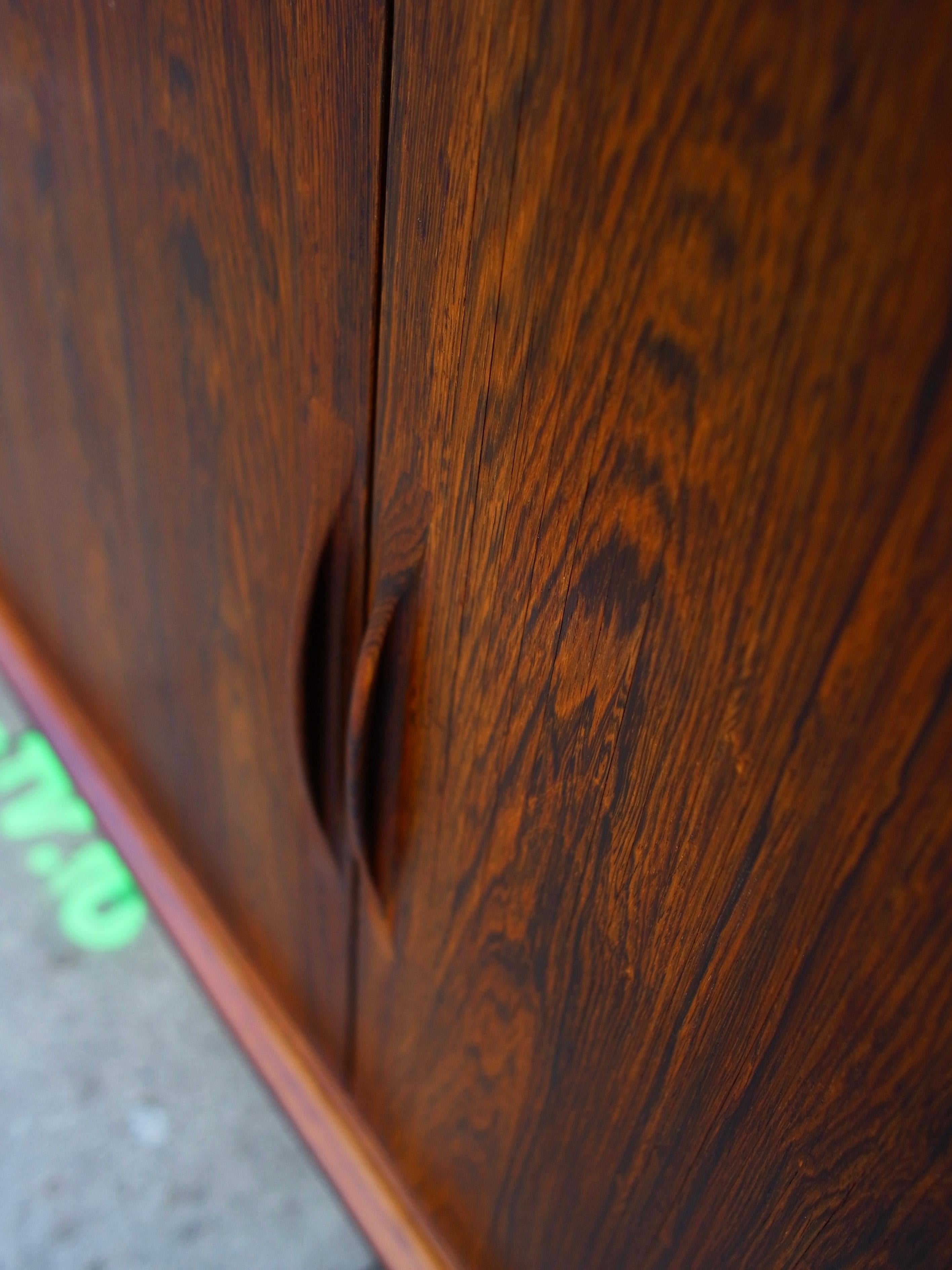 Danish 1960s Tambour Fronted Rosewood Sideboard by Arne Vodder for Sibast For Sale