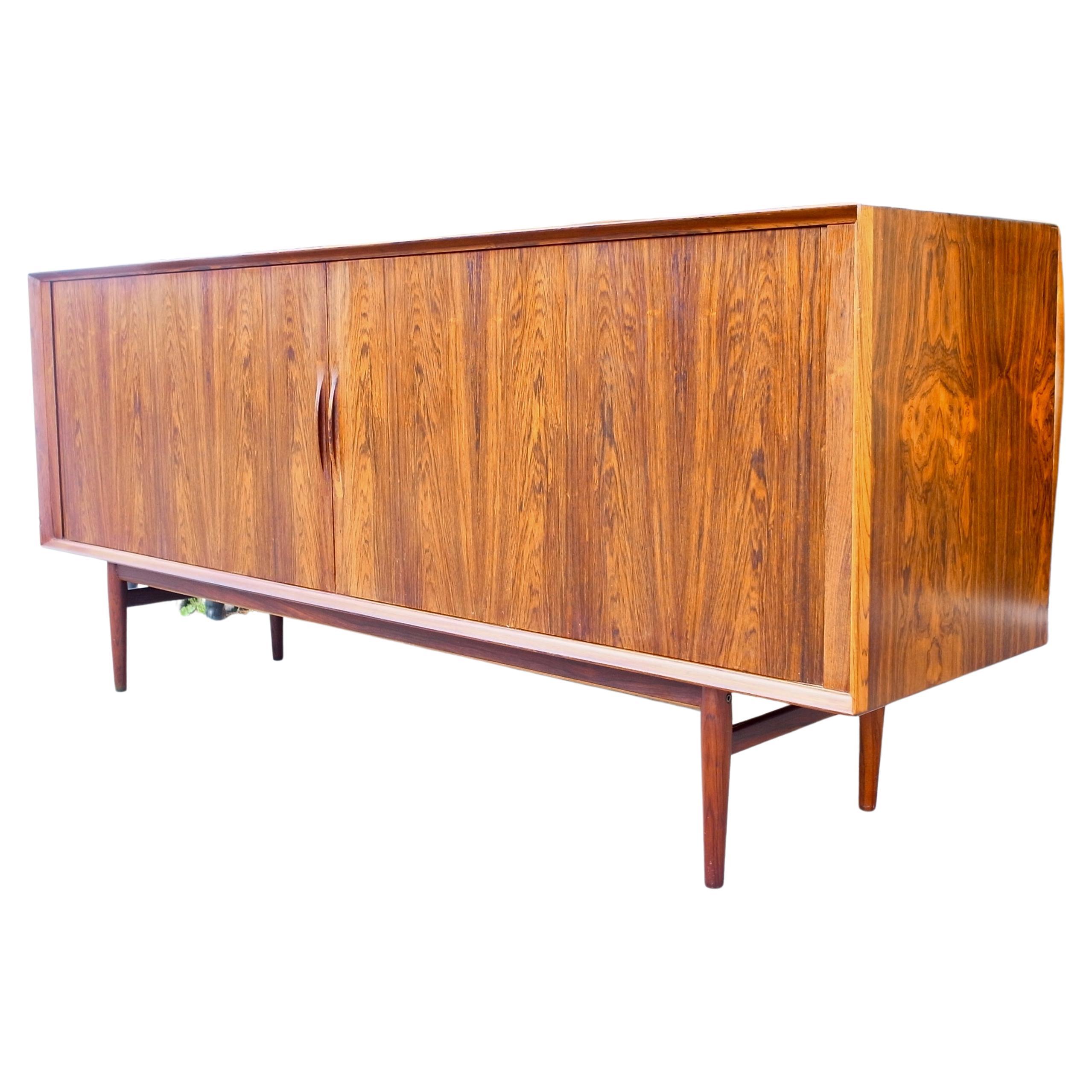 1960s Tambour Fronted Rosewood Sideboard by Arne Vodder for Sibast For Sale