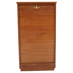 1960s Tambour Office Teak Cabinet, Denmark