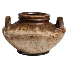 1960s Tan Glazed Ceramic Vase by Lebes Gamikos, Germany