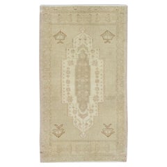 1960s Tan Vintage Turkish Mini Rug 1
11" X 3
5"