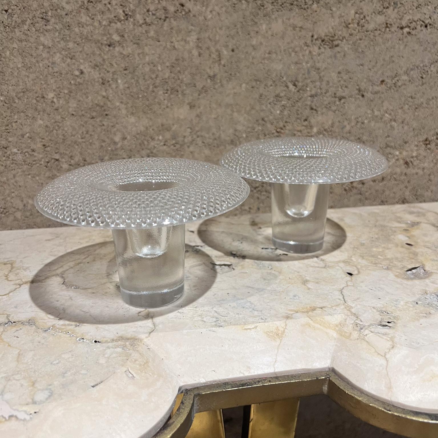 Mid-Century moderno Set di portacandele in vetro Tapio Wirkkala per Rosenthal del 1960 in vendita