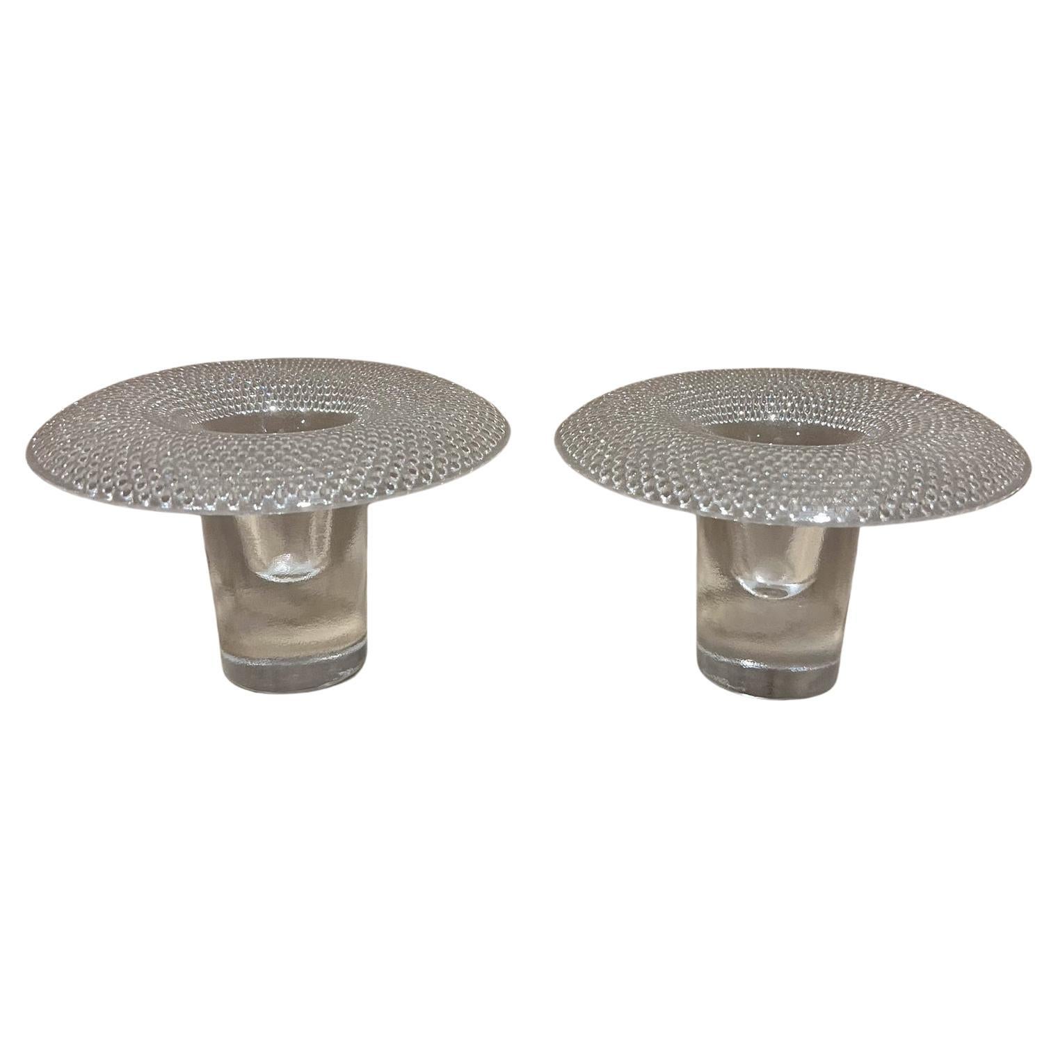 1960s Tapio Wirkkala for Rosenthal Glass Candleholder Set