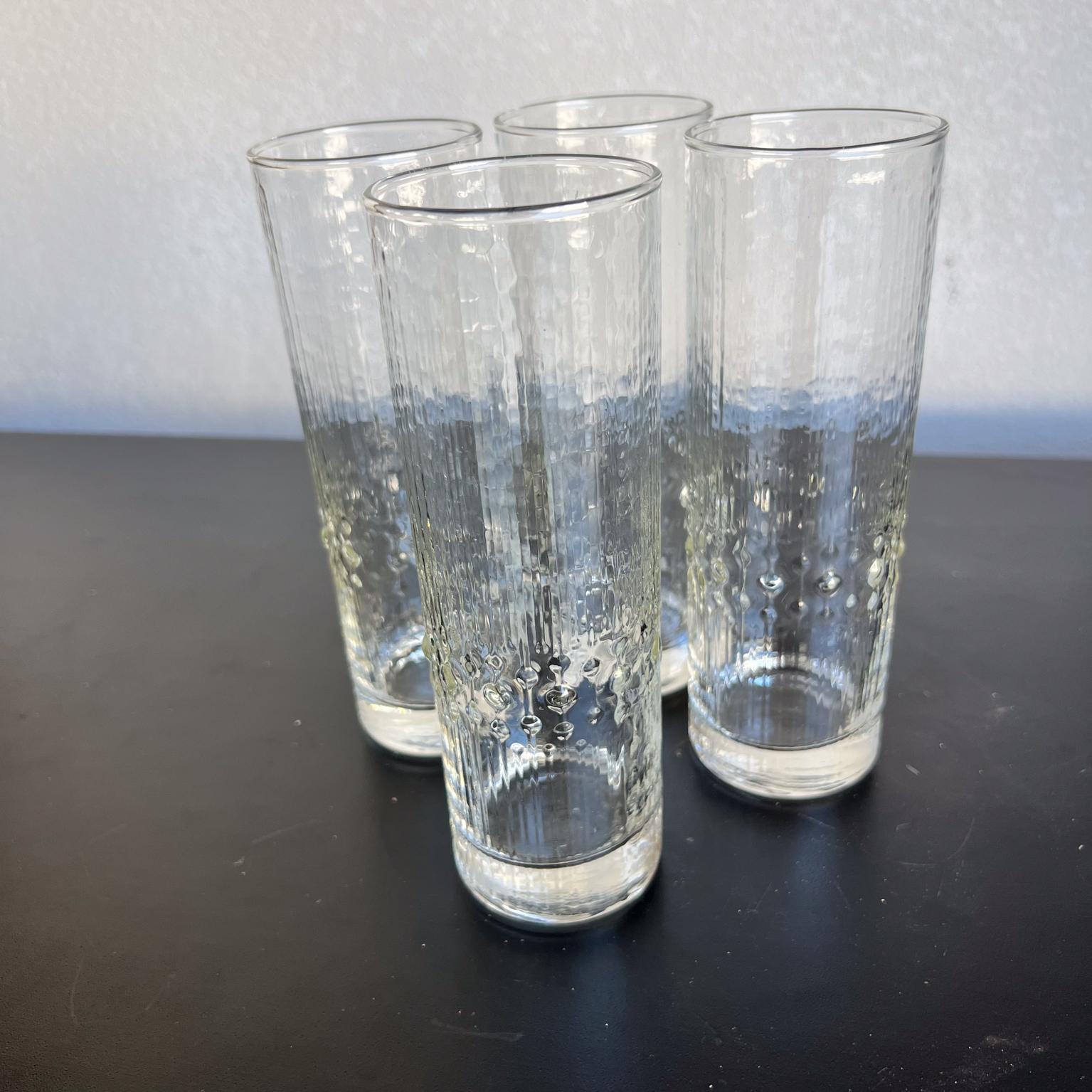 1960 Tapio Wirkkala Juego de 4 vasos Iittala Highball Finlandia Finlandés en venta