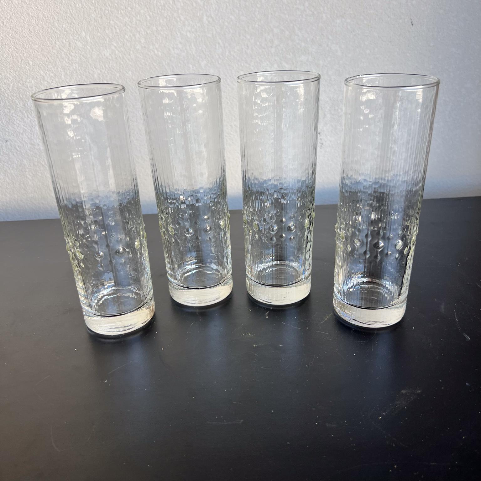 1960 Tapio Wirkkala Juego de 4 vasos Iittala Highball Finlandia en Bueno estado para la venta en Chula Vista, CA