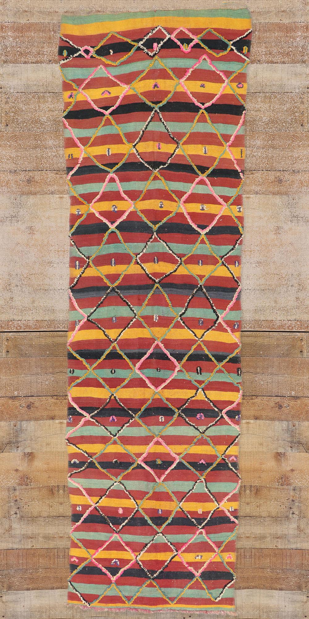 Tappeto Taznakht Moroccan Souf del 1960, l'allure tribale incontra il Boho Chic del sud-ovest in vendita 2