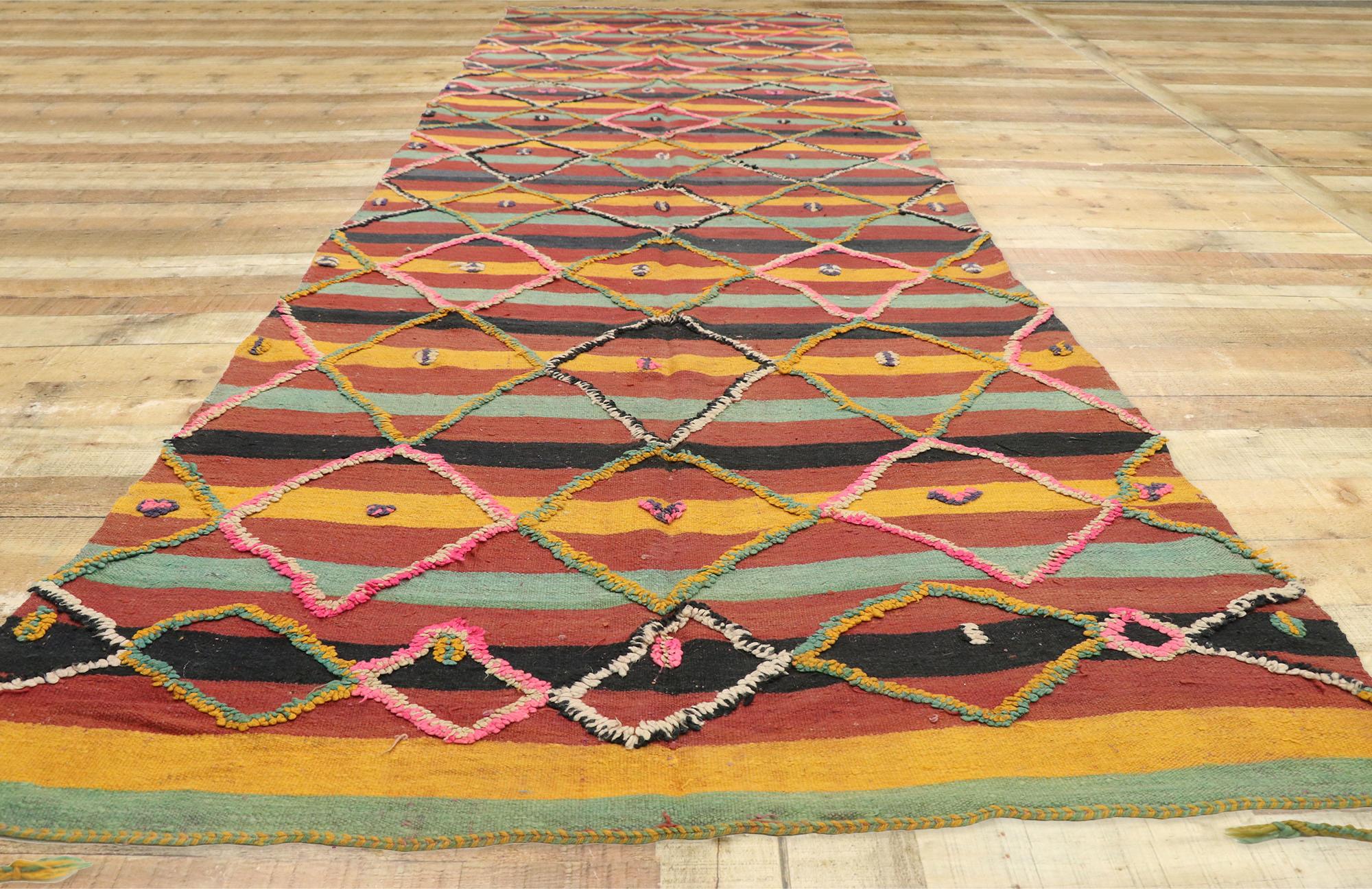 Tappeto Taznakht Moroccan Souf del 1960, l'allure tribale incontra il Boho Chic del sud-ovest in vendita 1