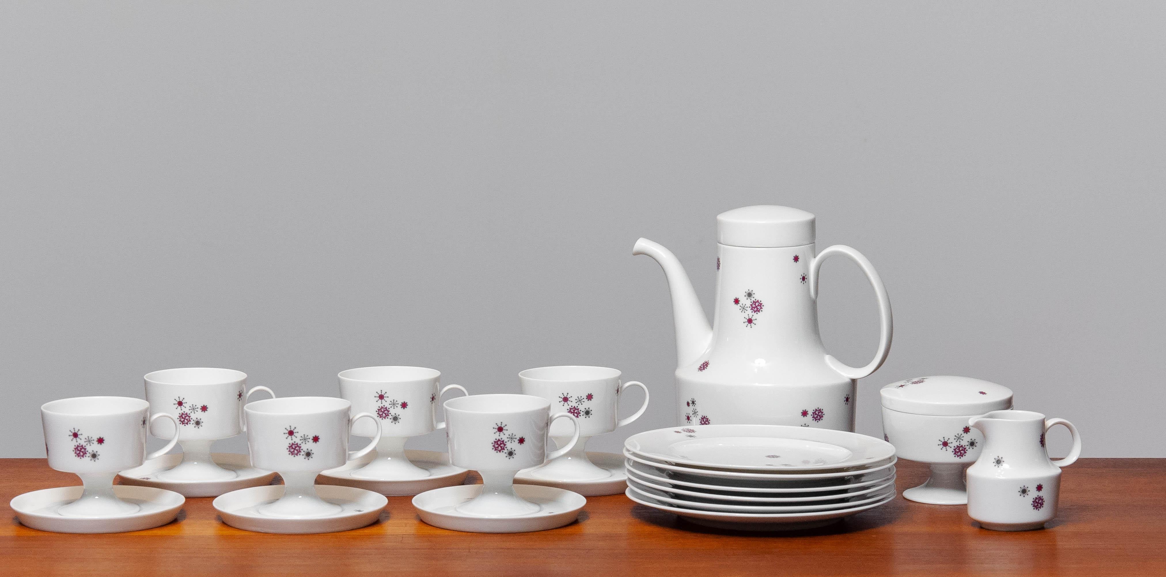 Elegantes Kaffee- und Teeservice aus Porzellan, entworfen von Tapio Wirkkala und Ute Schröder für Rosenthal, Deutschland. Teil der Serie Composition