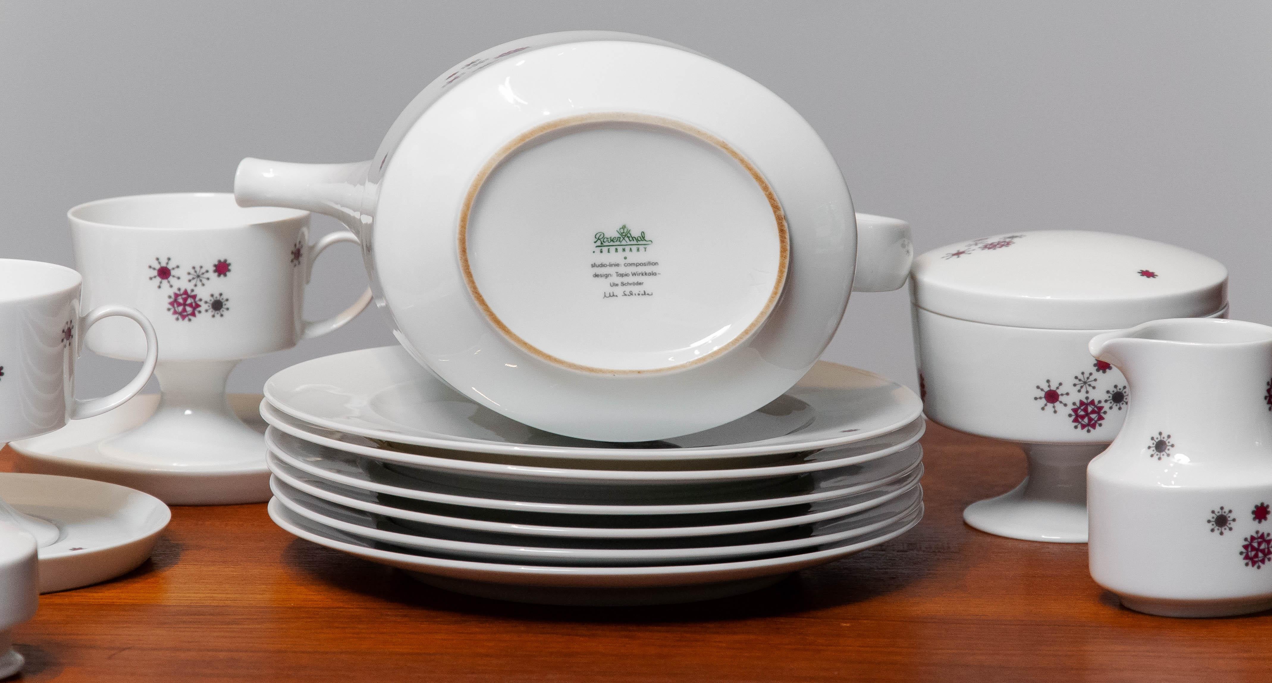1960's Teeservice für sechs Personen von Tapio Wirkkala und Ute Schröder für Rosenthal (Deutsch) im Angebot