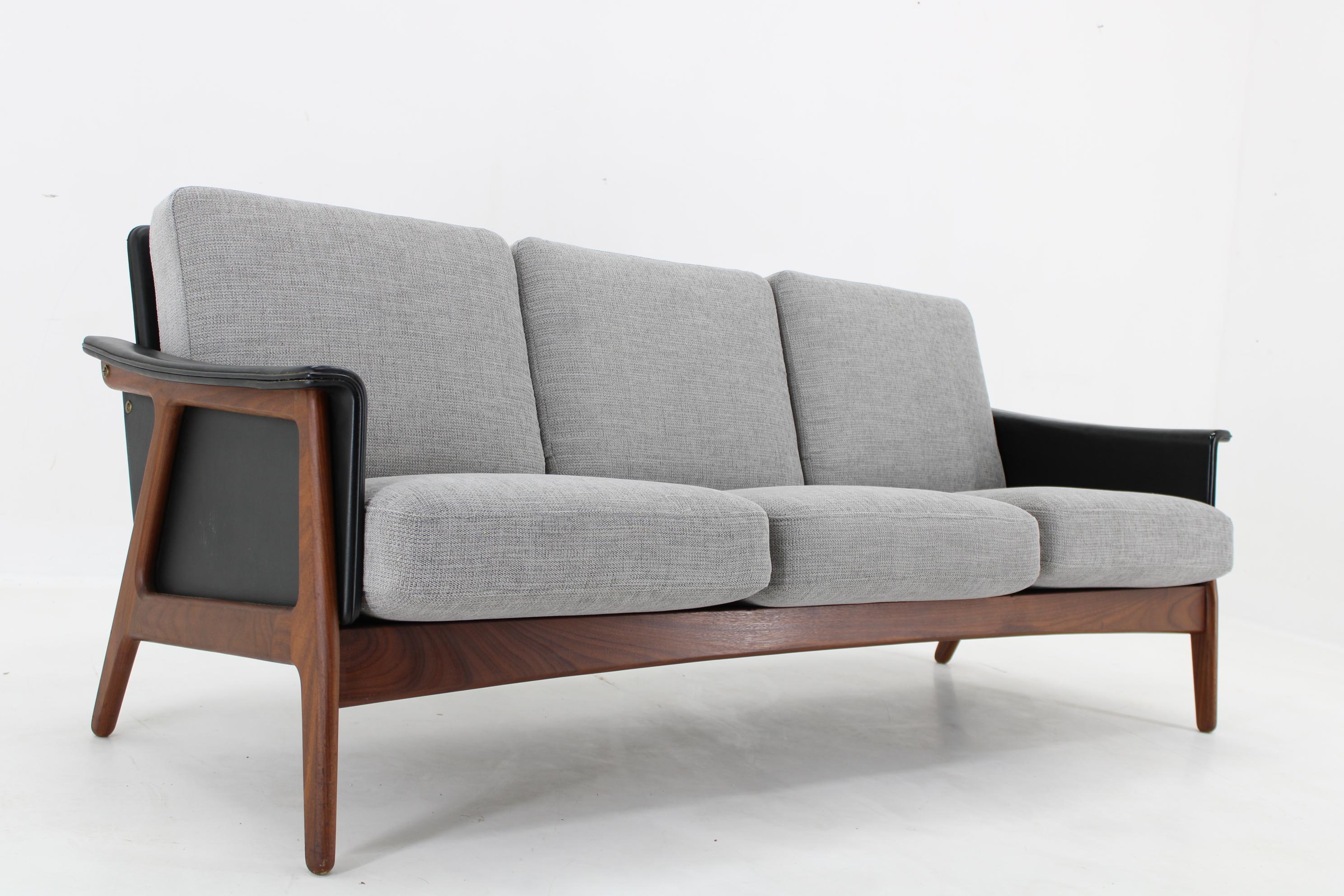 Czech 1960s Teak 3-Seater Sofa, Denmark  For Sale