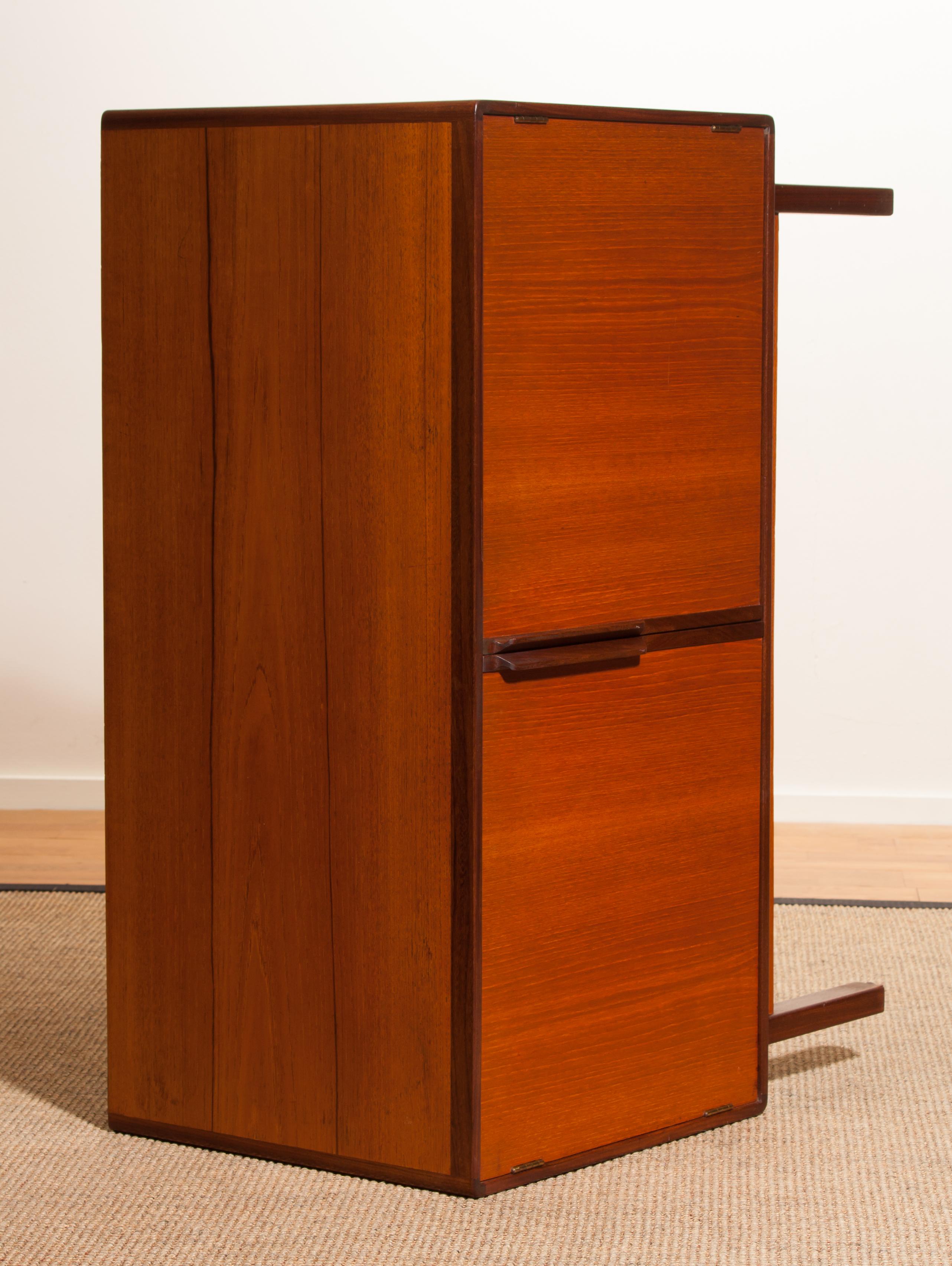 Mid-20th Century 1960s, Teak and Palisander Small Sideboard Cabinet by Asko Finland