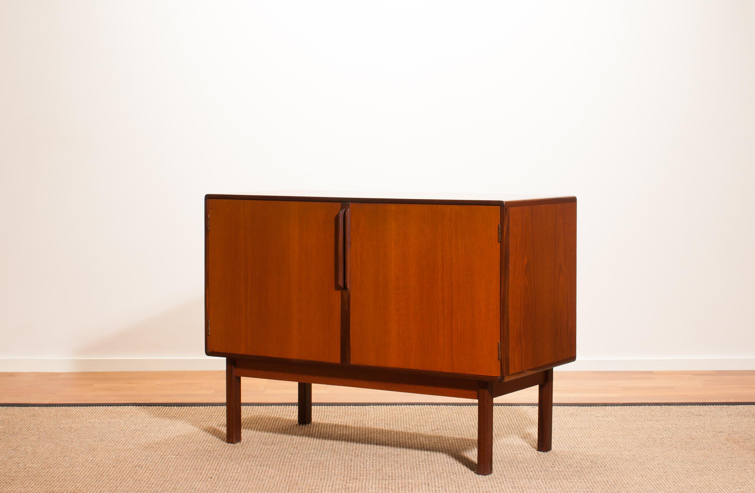 1960s, Teak and Palisander Small Sideboard Cabinet by Asko Finland 4